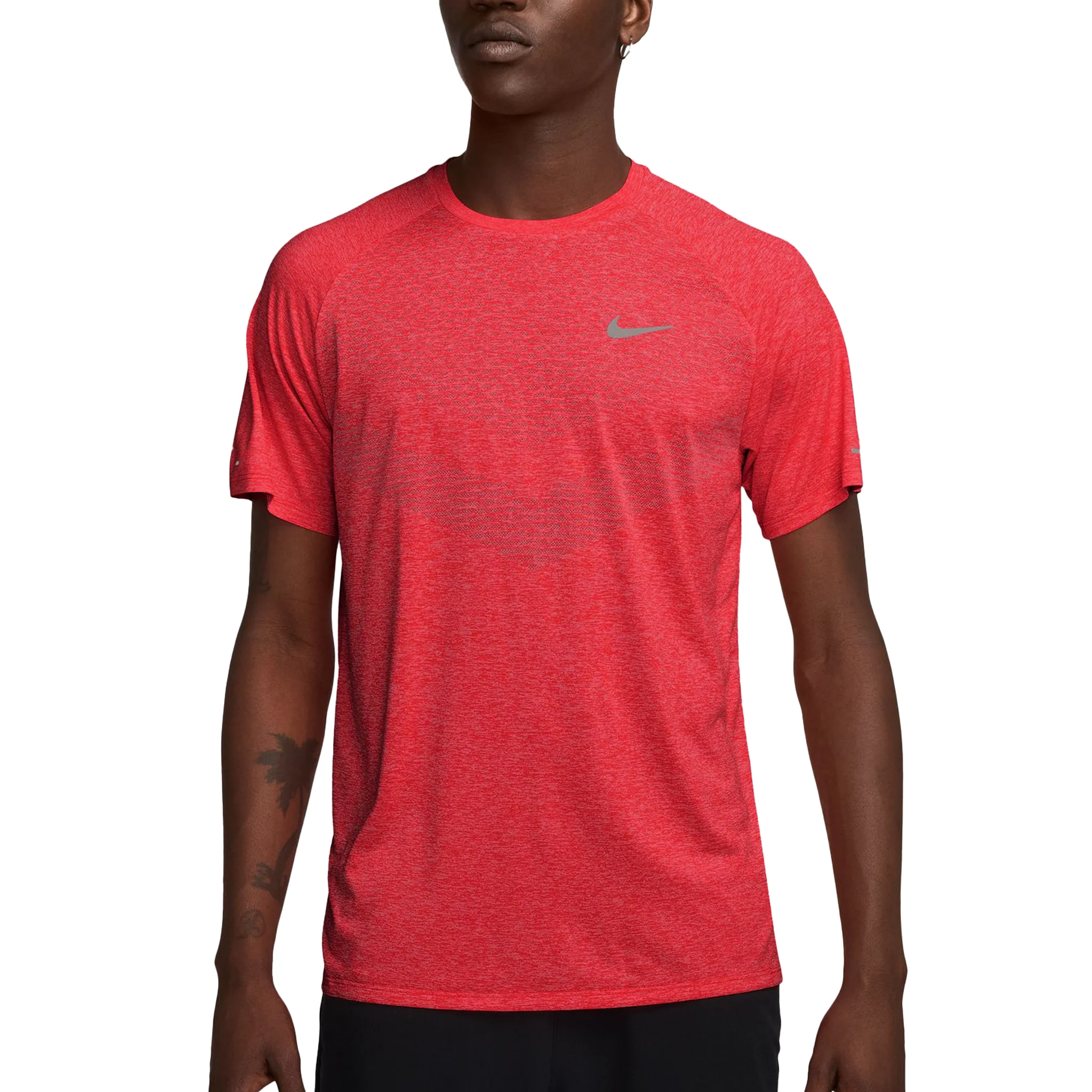 Nike Mens Dri-FIT ADV S/S Stride Tee - Light Crimson/Reflective Silver