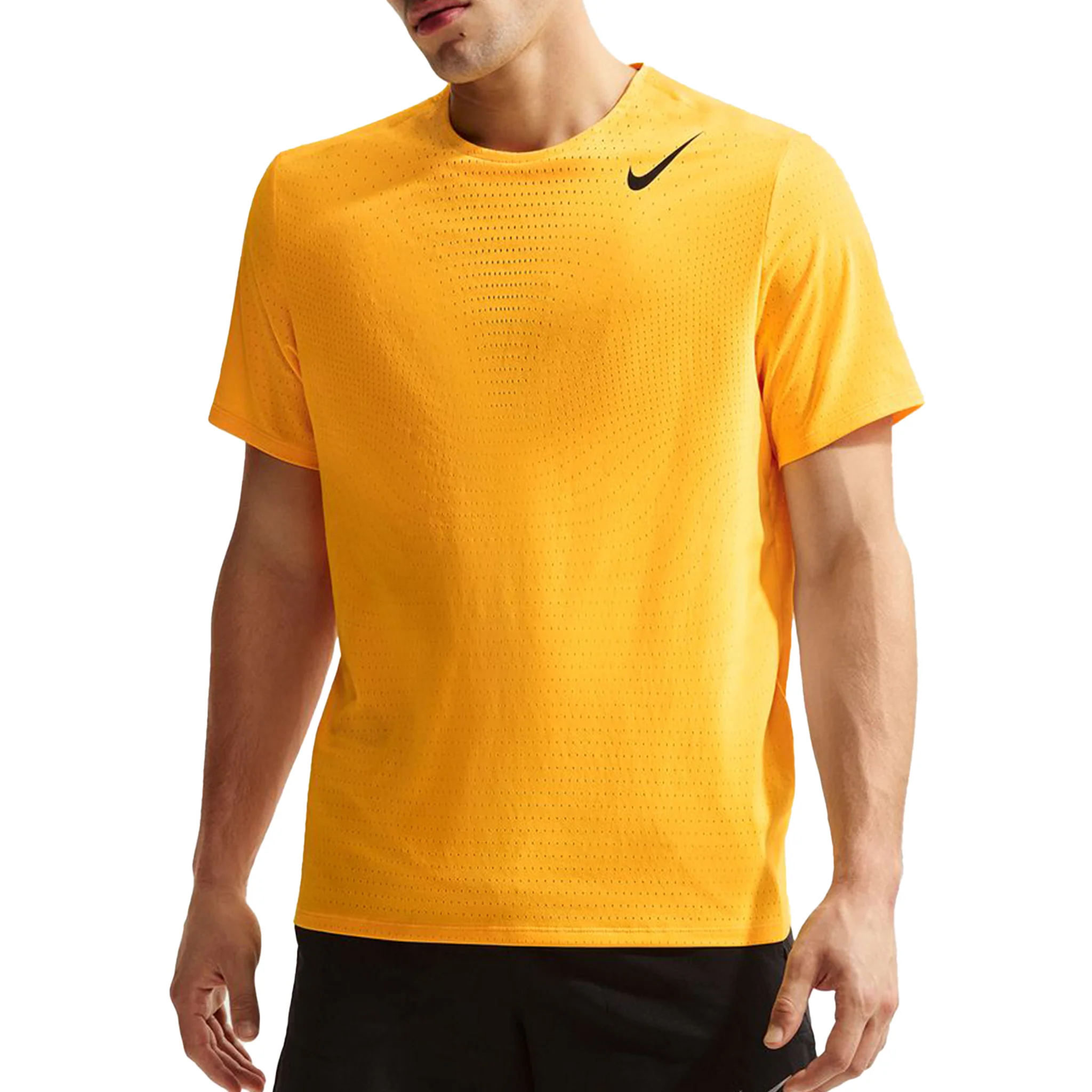 Nike Mens Dri-FIT ADV Short Sleeve AeroSwift Tee - Laser Orange/Black