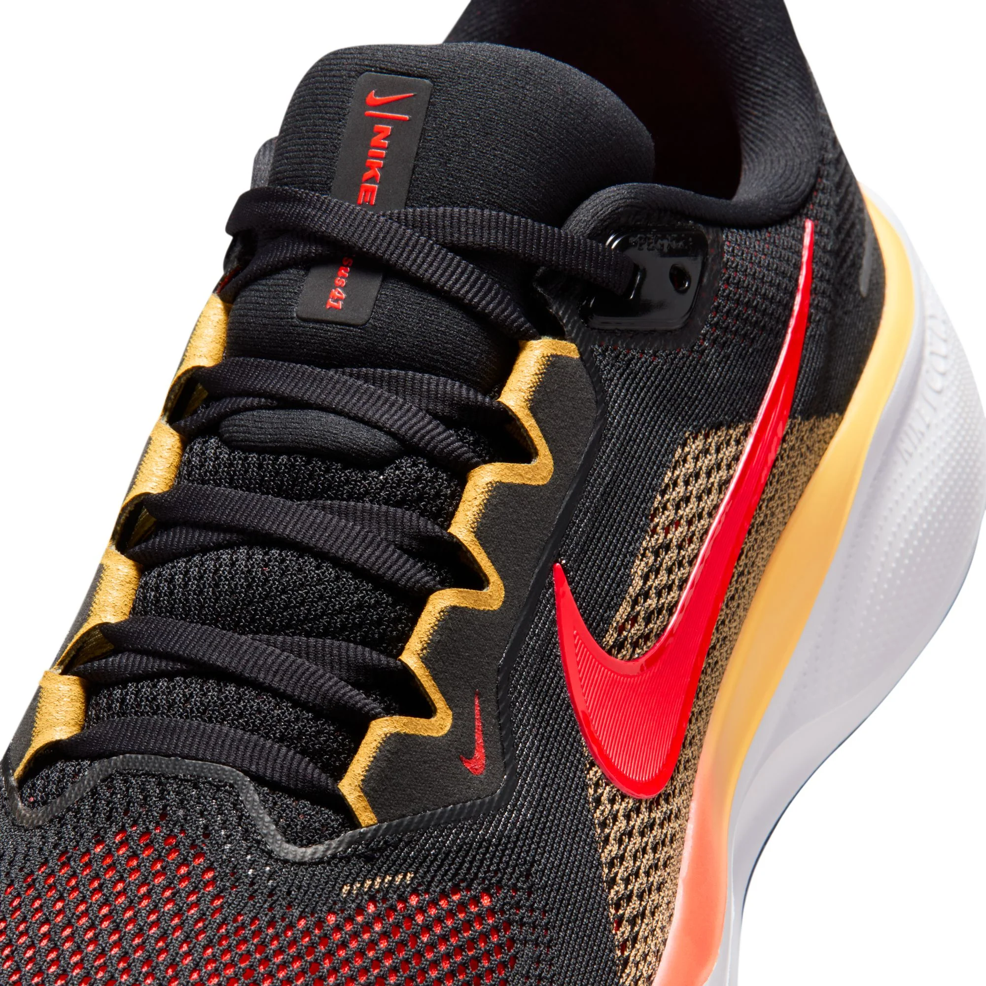 Nike Mens Pegasus 41 - Black/Bright Crimson/Topaz Gold - Neutral - SP26 - Image 10