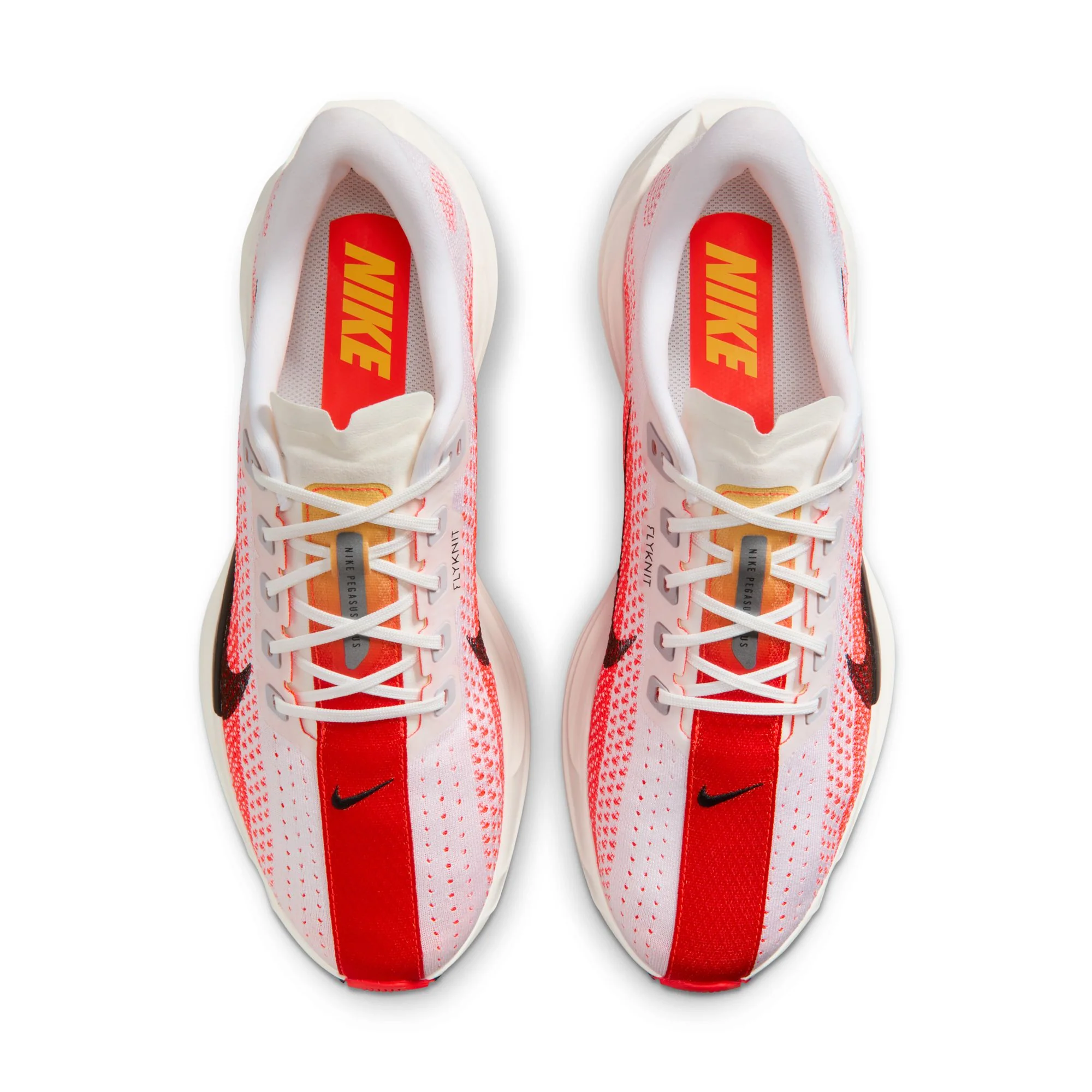 Nike Mens Pegasus Plus - White/Black/Bright Crimson/Topaz Gold - Neutral - SP26 - Image 6