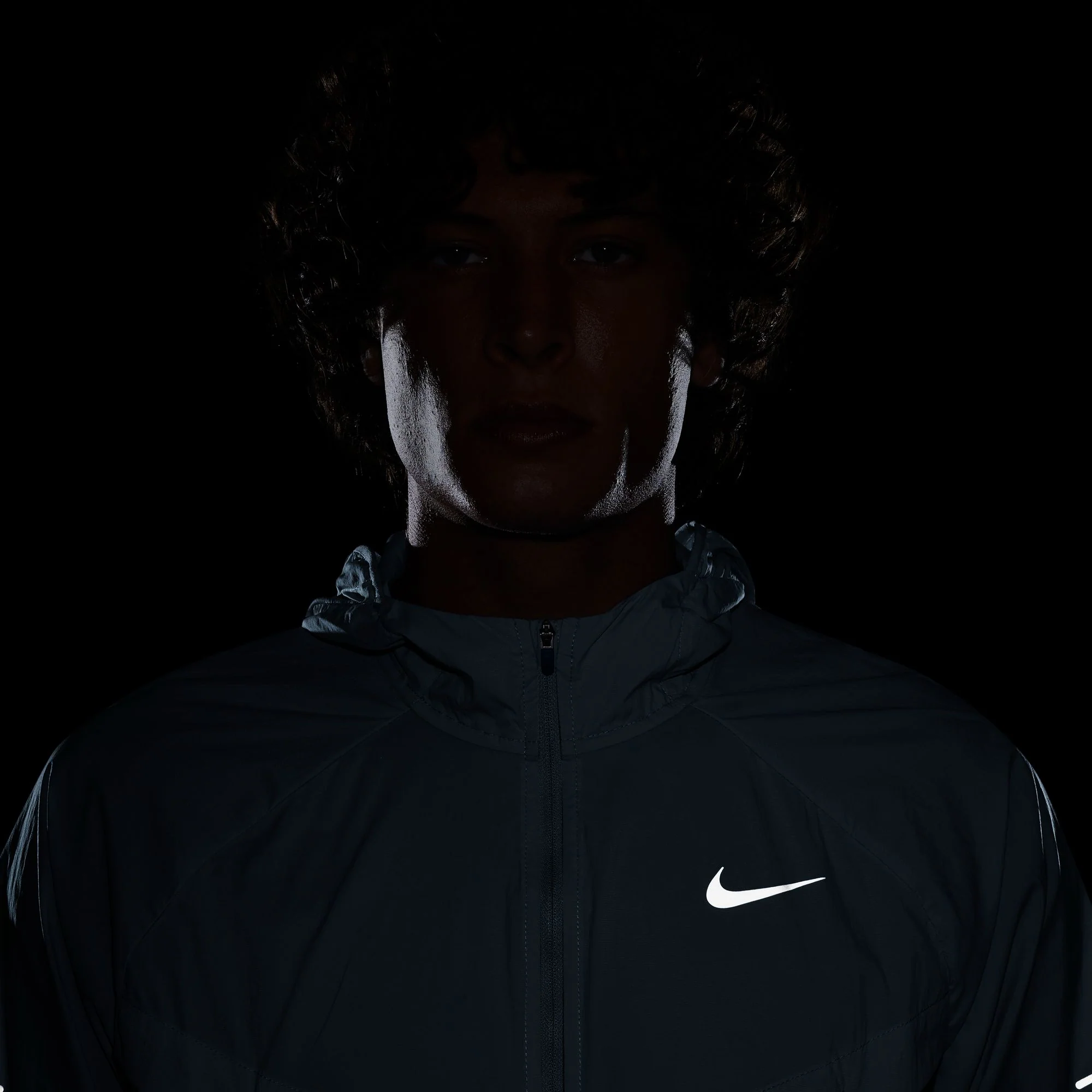 Nike Mens Repel UV Stride Jacket - Work Blue/Light Armory Blue/Reflective Silver - Image 4