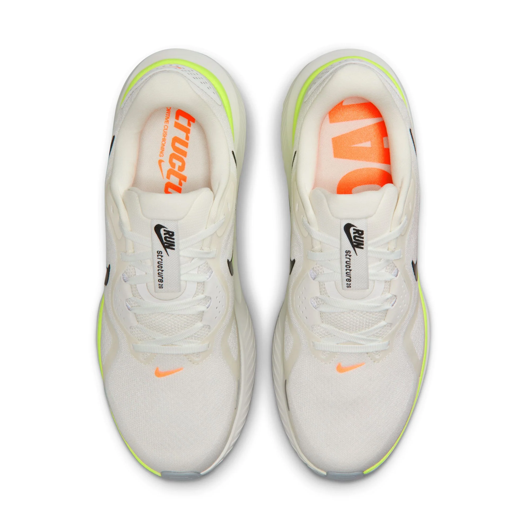 Nike Mens Structure 26 - Summit White/Black/Volt/Total Orange - Stability - SP26 - Image 6