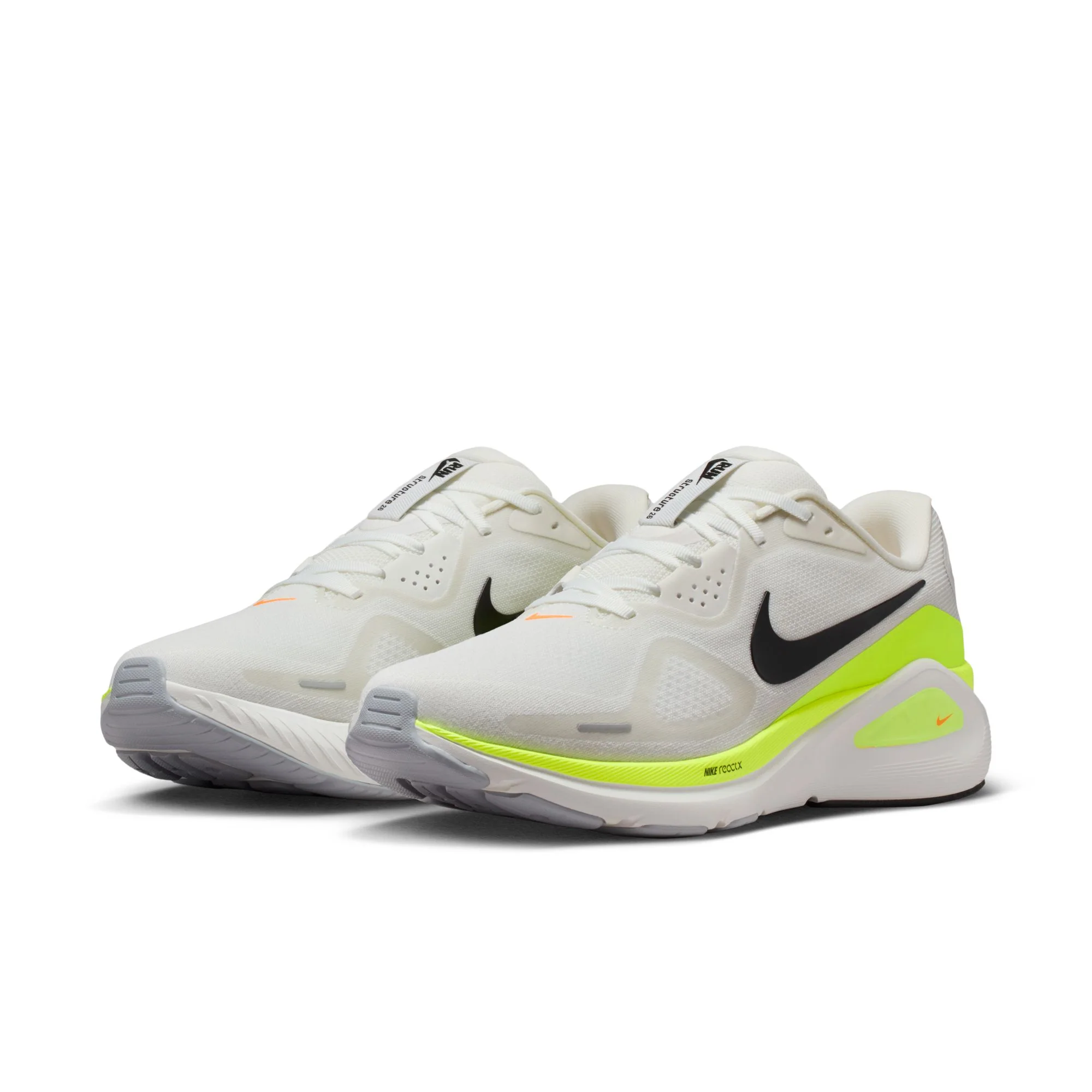 Nike Mens Structure 26 - Summit White/Black/Volt/Total Orange - Stability - SP26 - Image 7