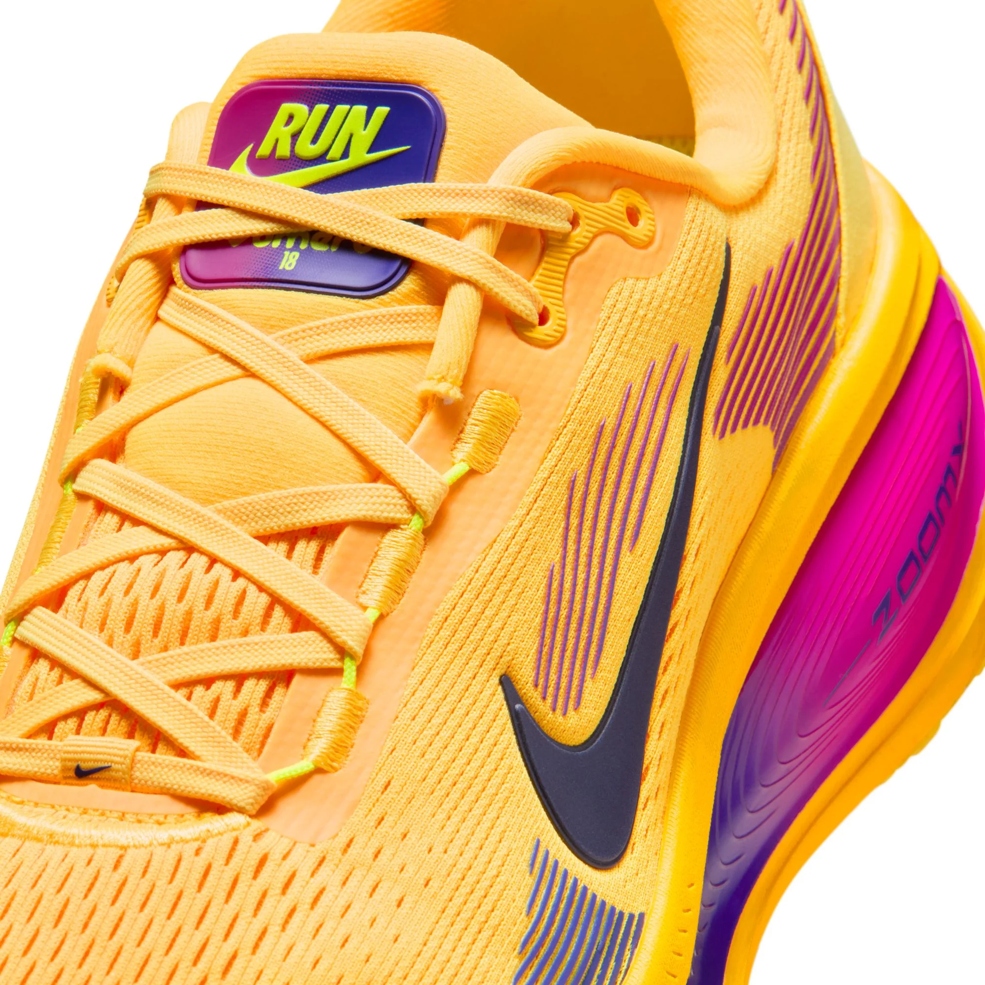 Nike Mens Vomero 18 - Citron Pulse/Blue Void/Laser Orange - Neutral - SP26 - Image 10