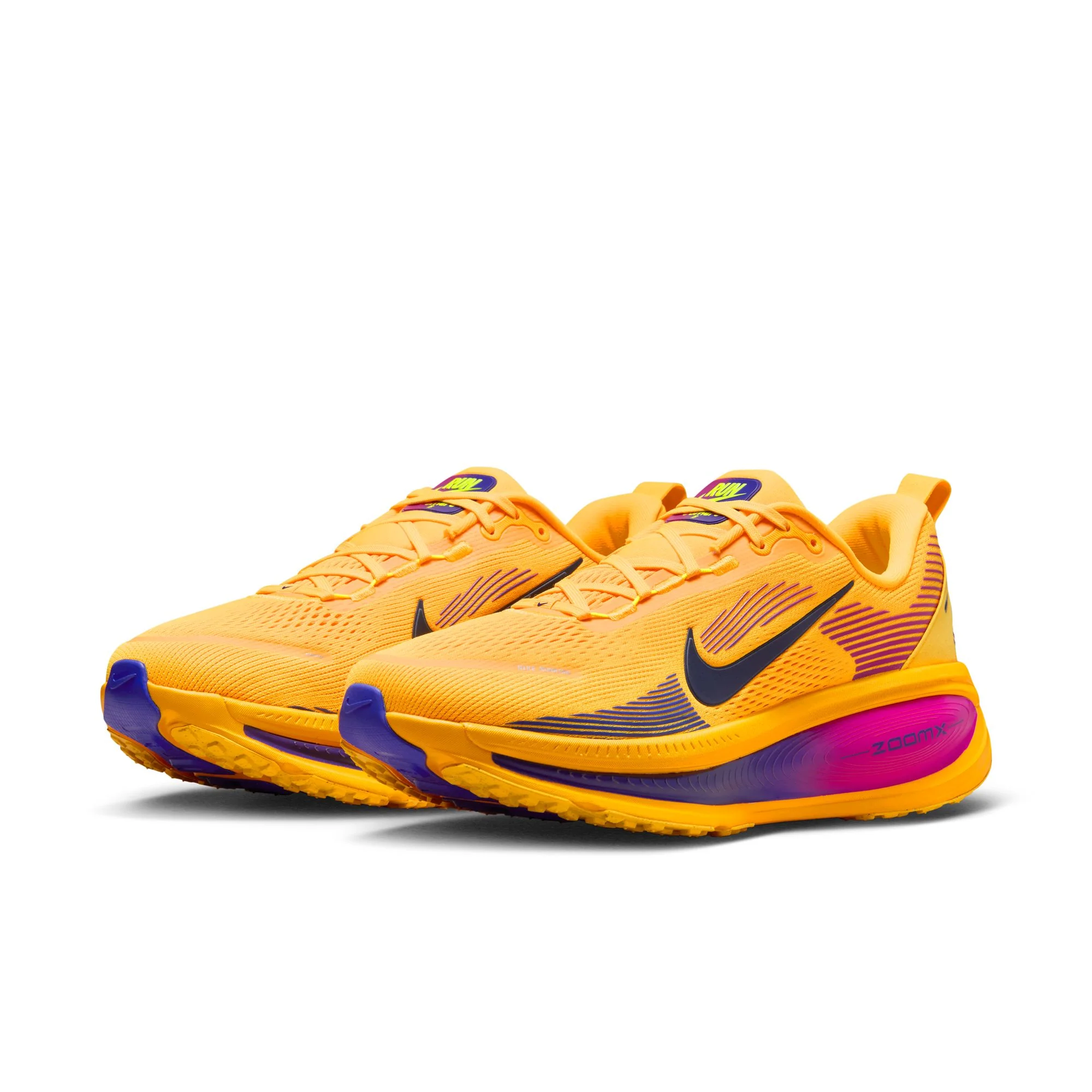 Nike Mens Vomero 18 - Citron Pulse/Blue Void/Laser Orange - Neutral - SP26 - Image 8