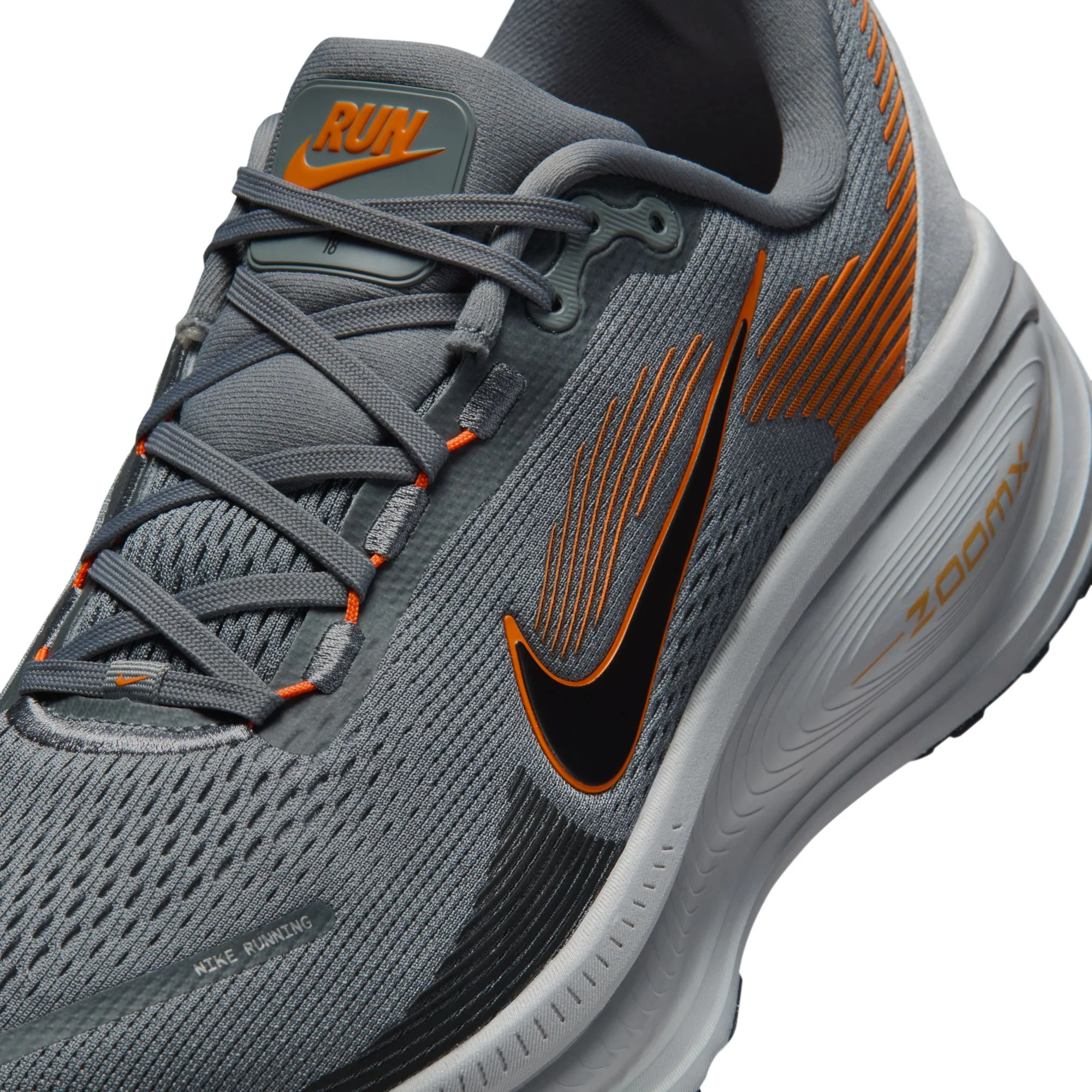 Nike Mens Vomero 18 - Cool Grey/Black/Safety Orange/Wolf Grey - Neutral - SP26 - Image 9