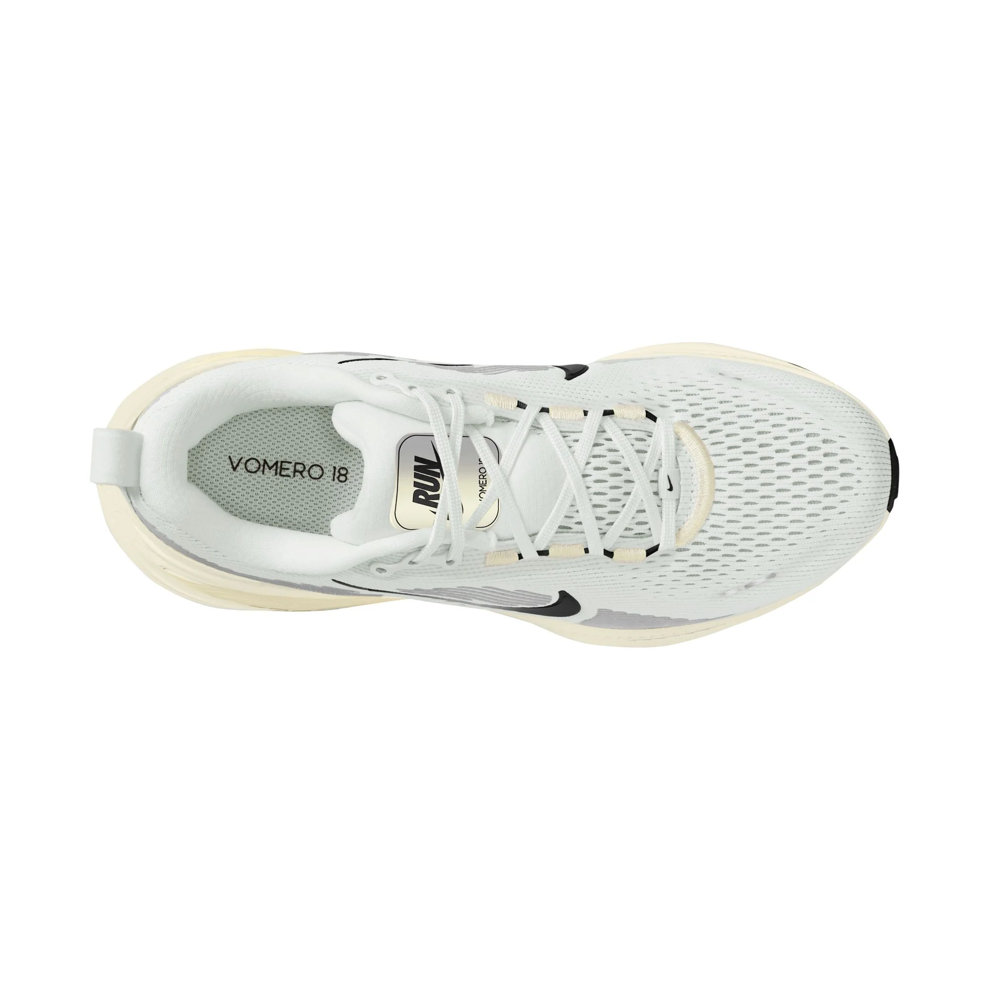 Nike Mens Vomero 18 - Summit White/Black/Coconut Milk - Neutral - SP25 - Image 9