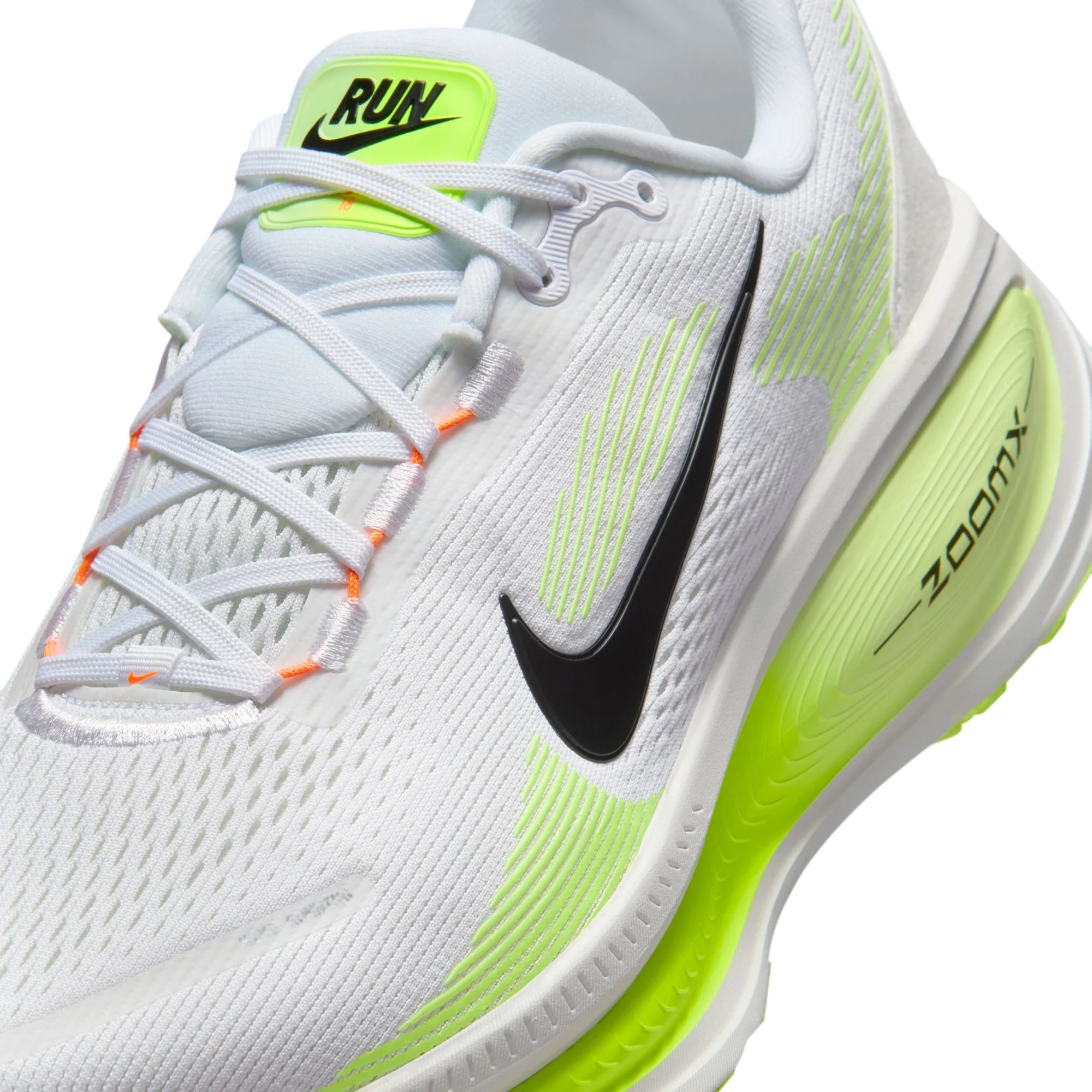 Nike Mens Vomero 18 - White/Black/Volt/Barely Volt - Neutral - SP26 - Image 10