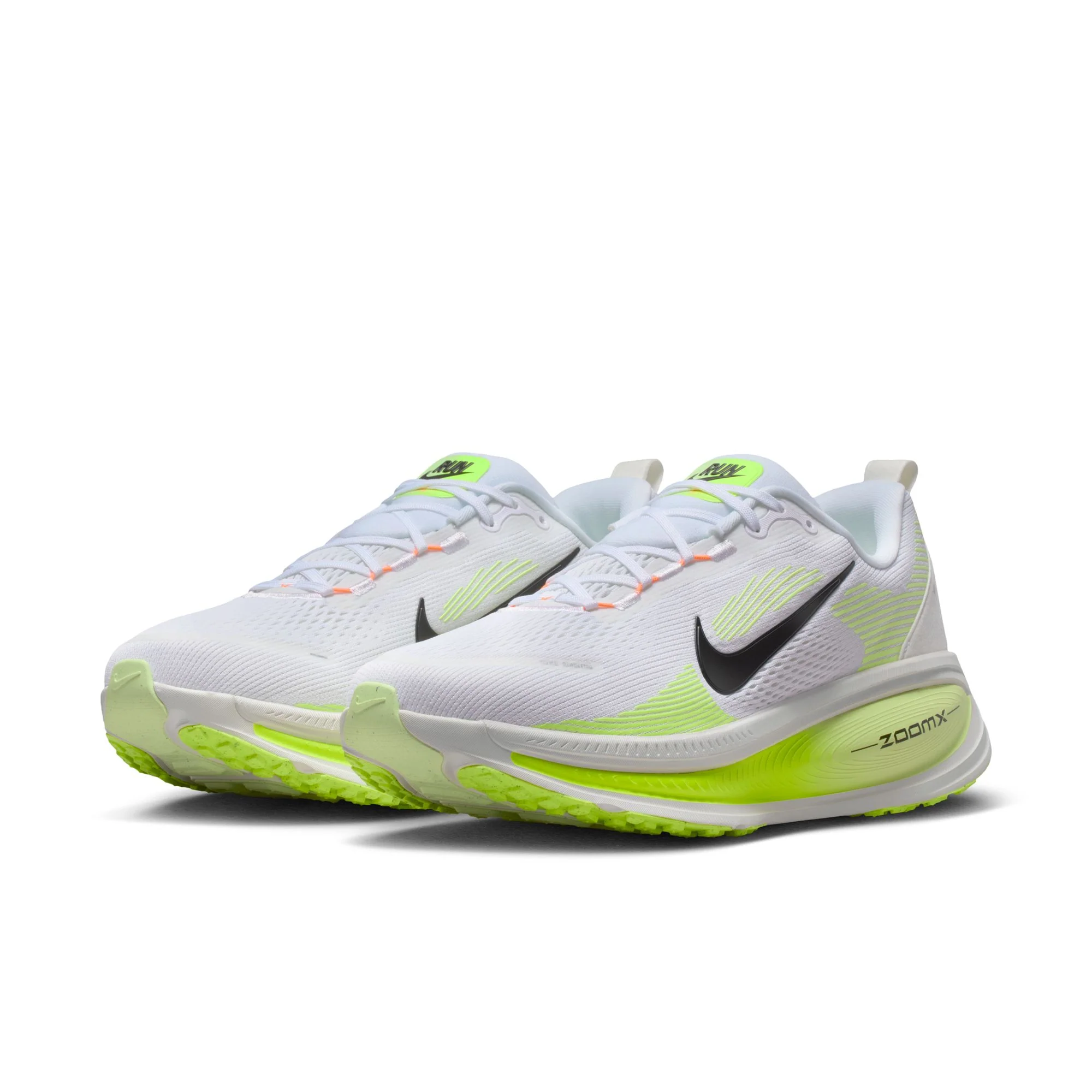 Nike Mens Vomero 18 - White/Black/Volt/Barely Volt - Neutral - SP26 - Image 8