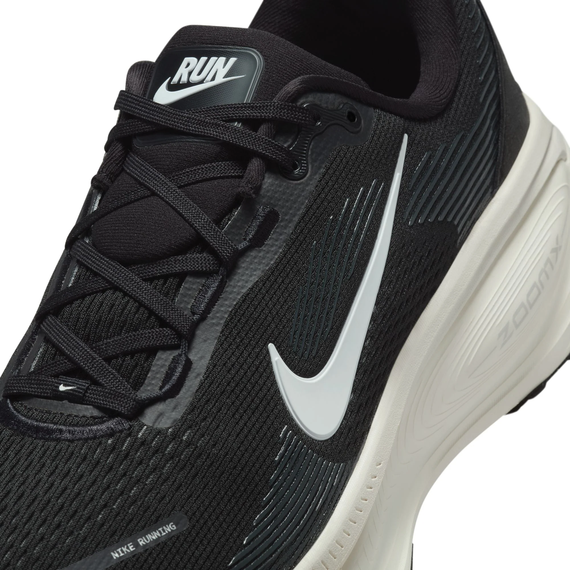 Nike Mens Vomero 18 Wide - 2E Width - Black/Summit White/Coconut Milk - Neutral - SP25 - Image 3