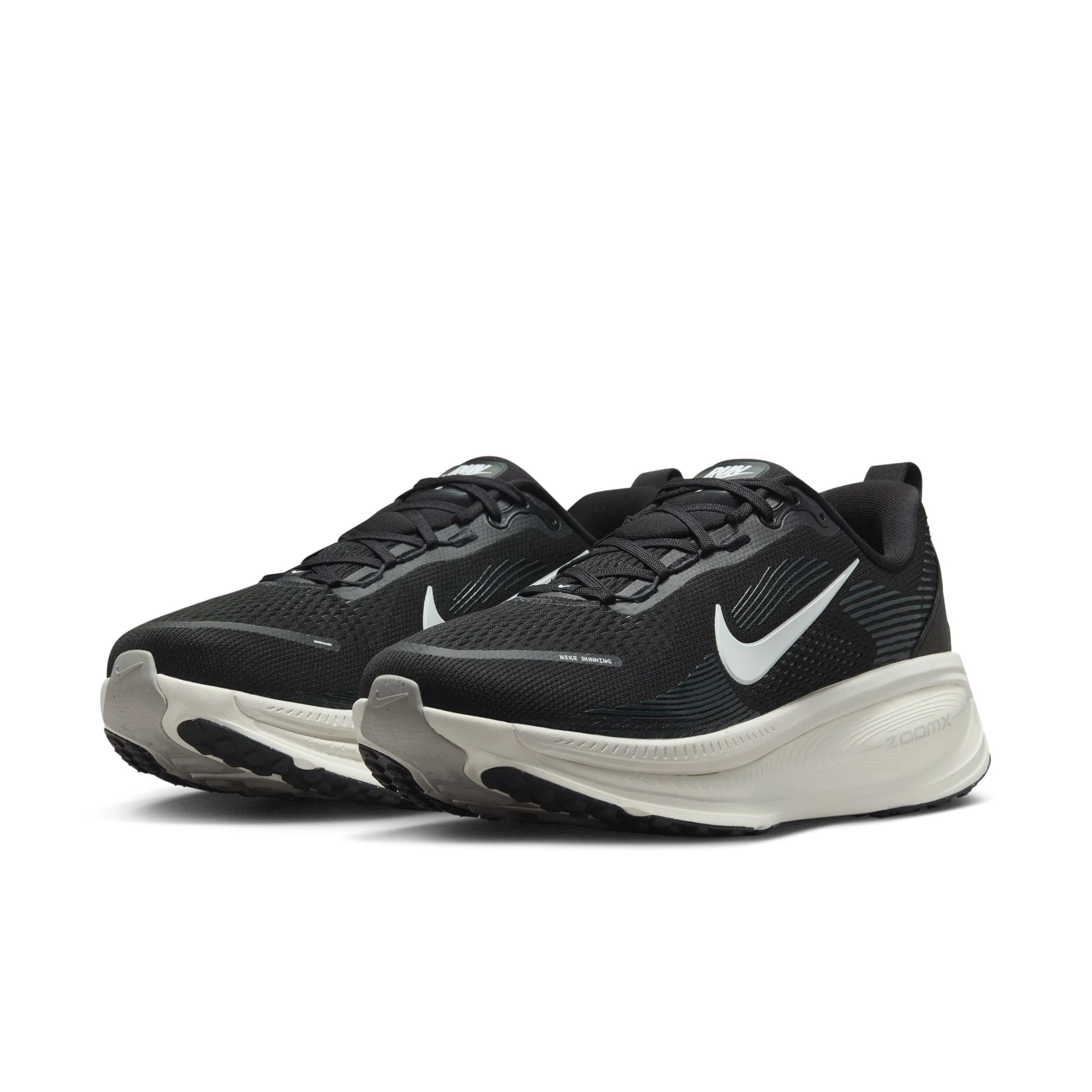 Nike Mens Vomero 18 Wide - 2E Width - Black/Summit White/Coconut Milk - Neutral - SP25 - Image 6
