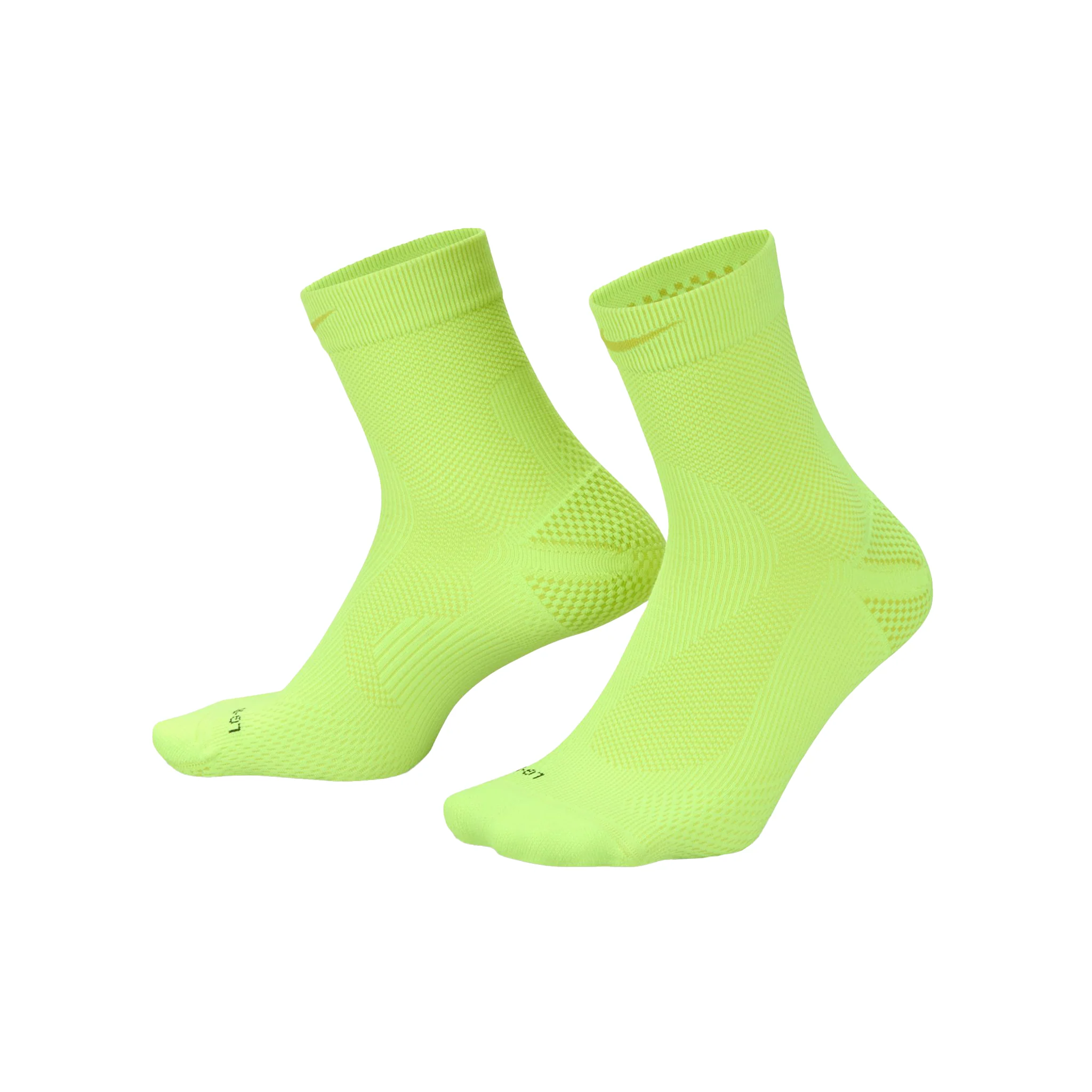 Nike Running Lightweight Micro Crew Socks - Volt/Bright Cactus/Black