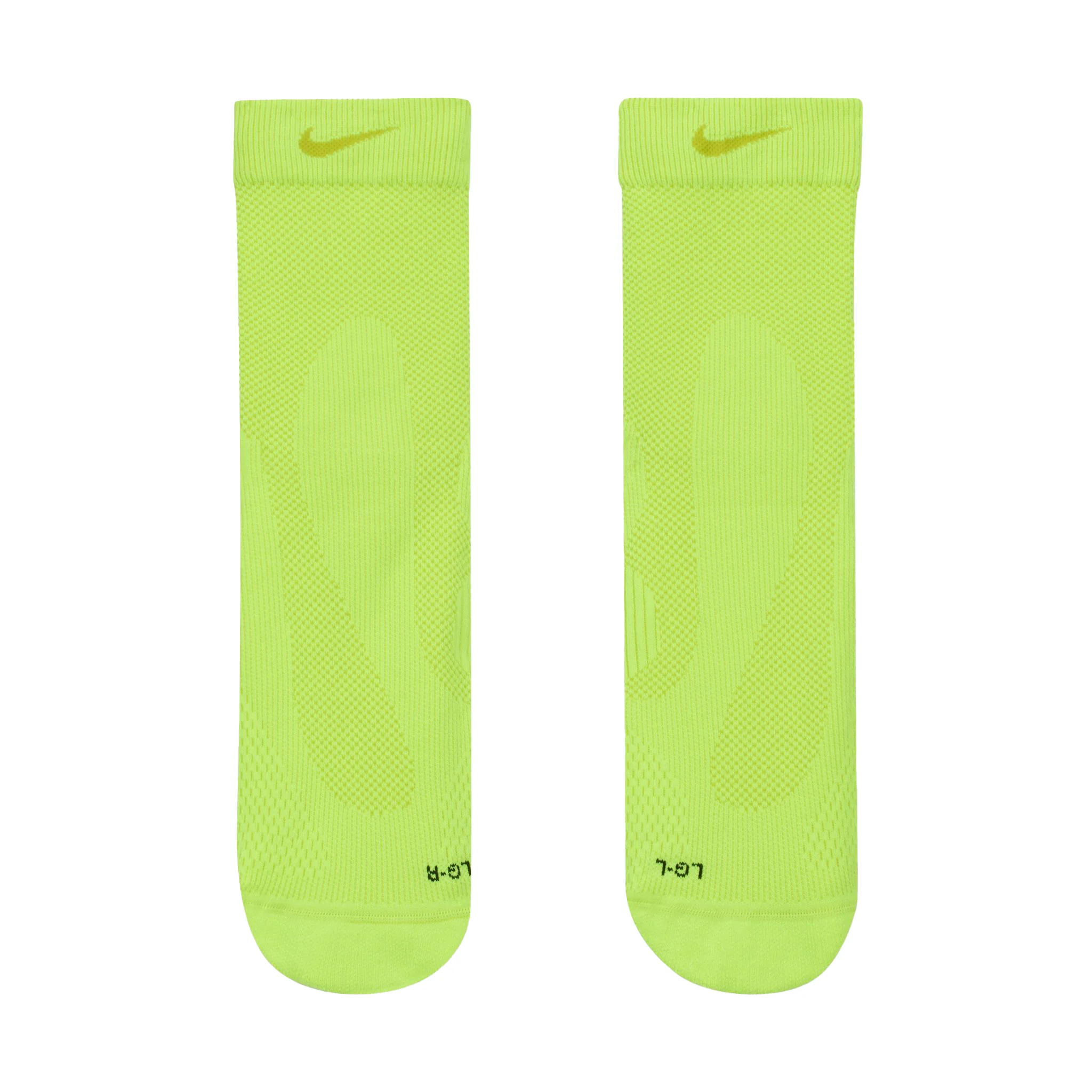 Nike Running Lightweight Micro Crew Socks - Volt/Bright Cactus/Black - Image 2
