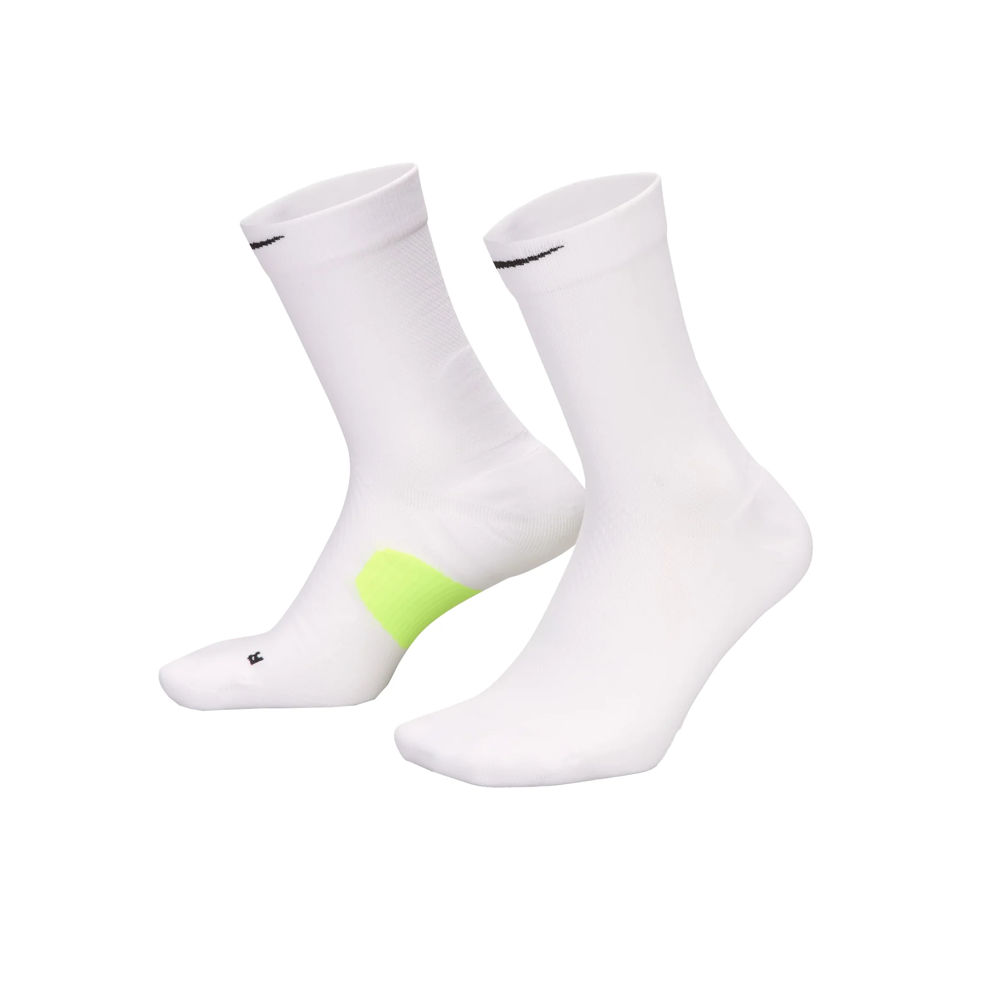 Nike Running Midweight Crew Socks - White/Volt/Black