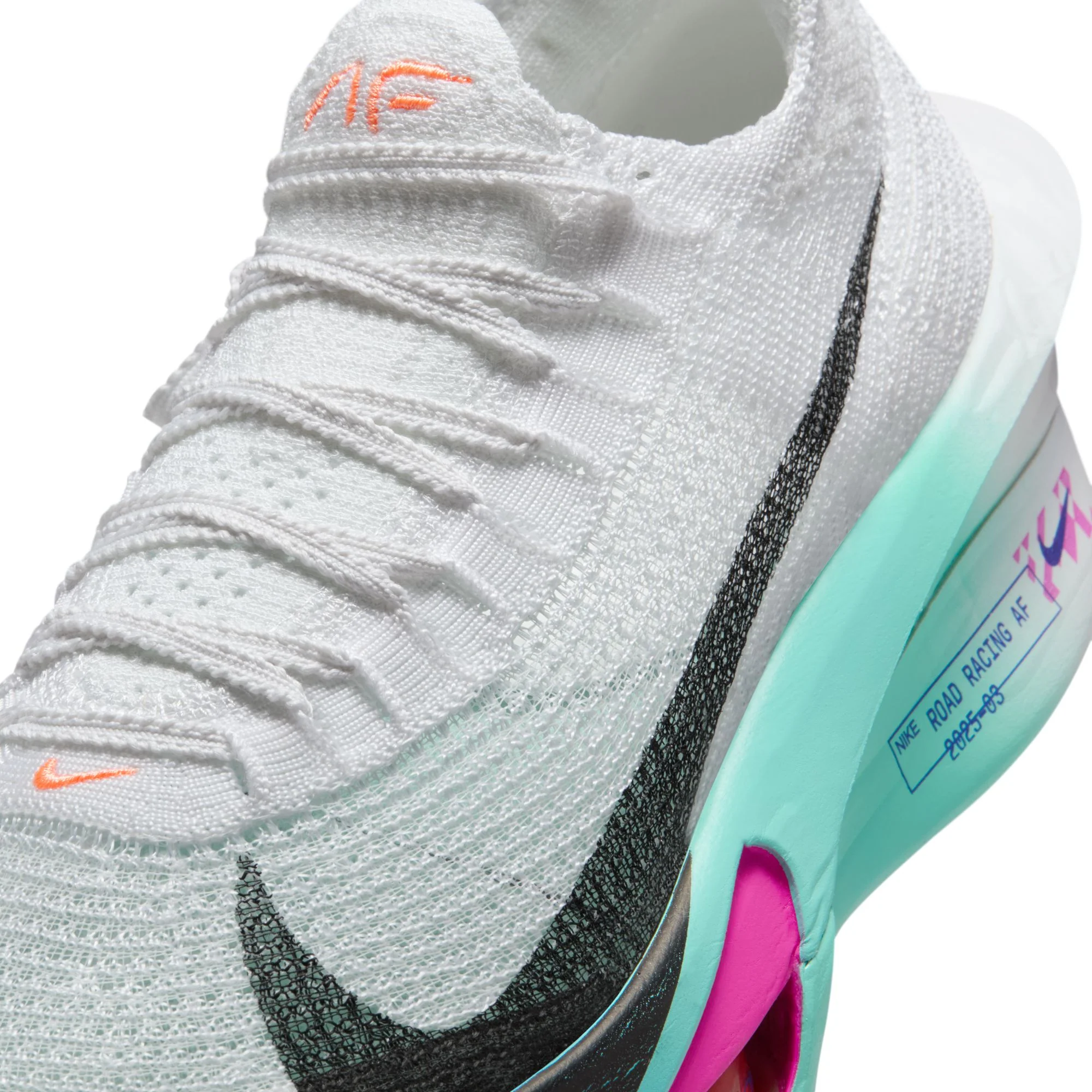 Nike Womens Alphafly 3 - White/Black/Hyper Turquoise/Concord - HO25 - Image 10