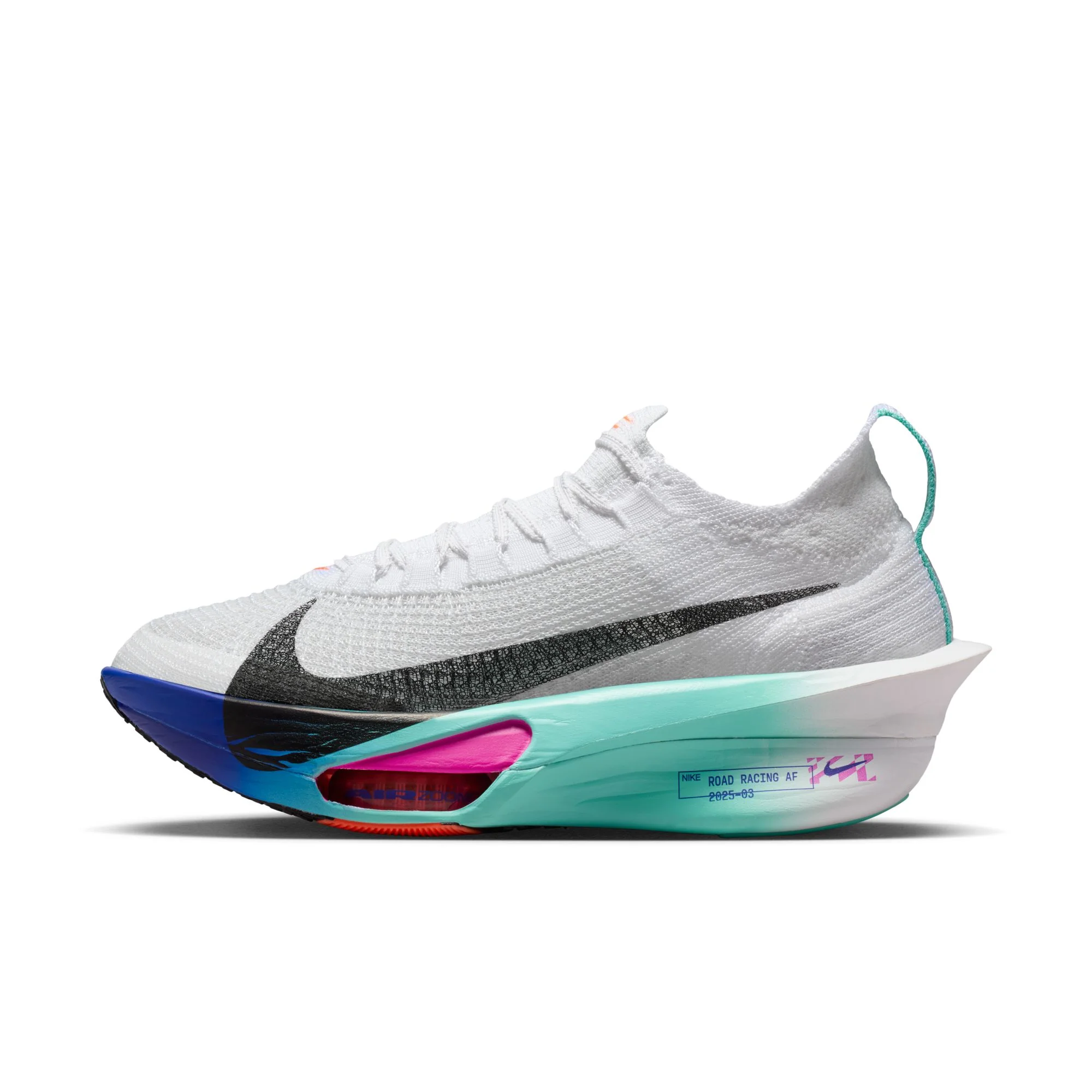 Nike Womens Alphafly 3 - White/Black/Hyper Turquoise/Concord - HO25 - Image 7