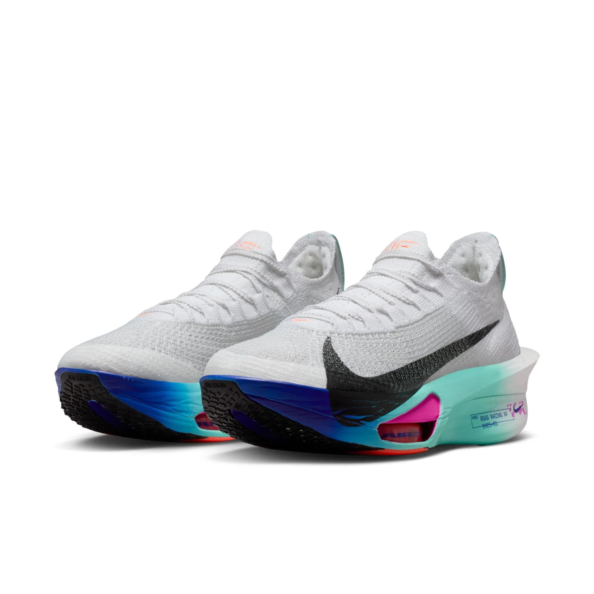 Nike Womens Alphafly 3 - White/Black/Hyper Turquoise/Concord - HO25 - Image 8