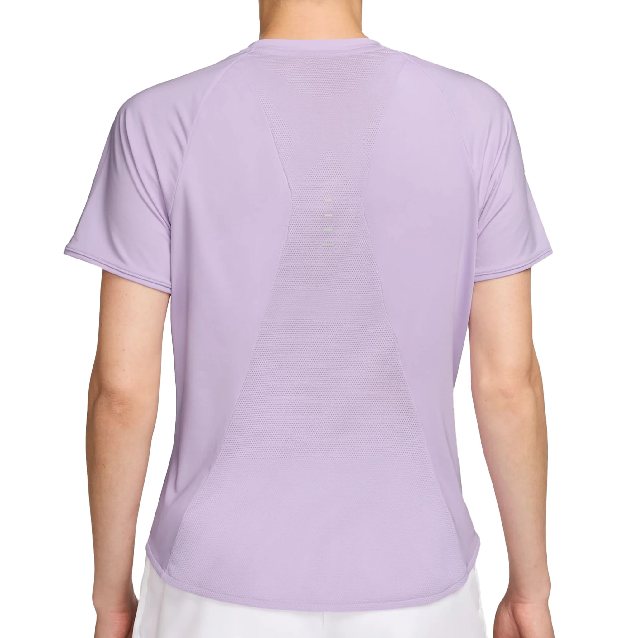 Nike Women's Dri-FIT Short-Sleeve Swift Tee - Violet Mist/Reflective Silver - Image 2