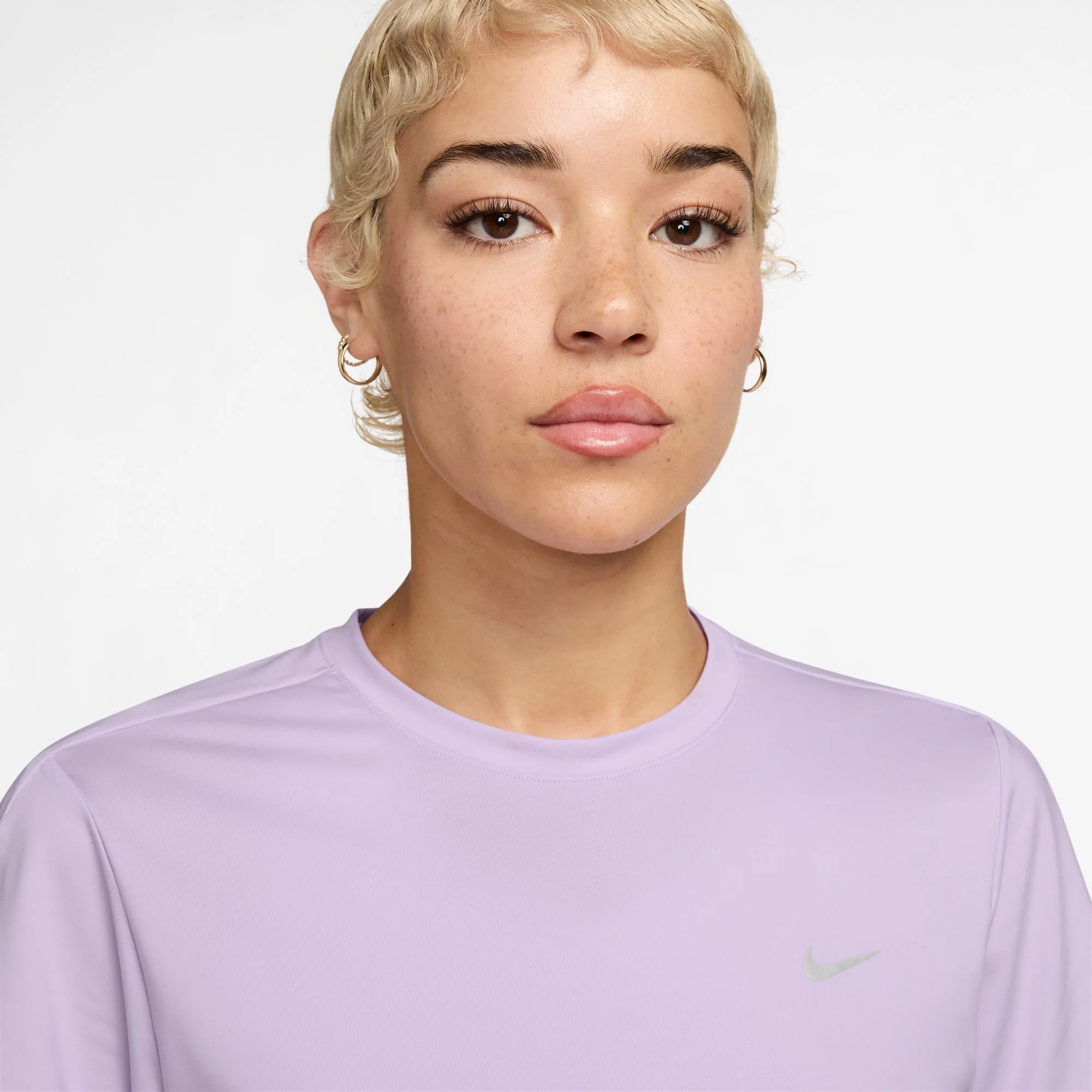Nike Women's Dri-FIT Short-Sleeve Swift Tee - Violet Mist/Reflective Silver - Image 3