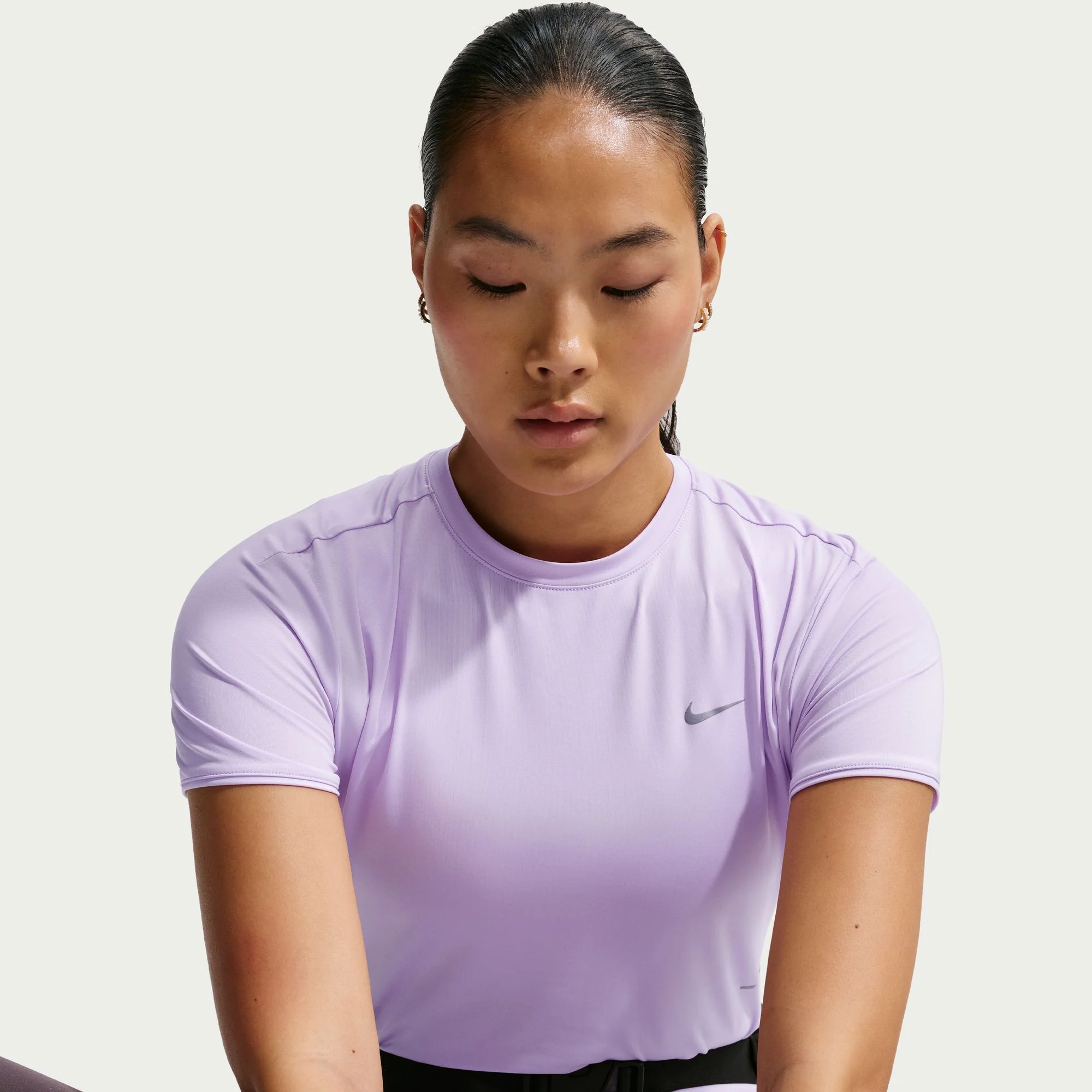 Nike Women's Dri-FIT Short-Sleeve Swift Tee - Violet Mist/Reflective Silver - Image 4