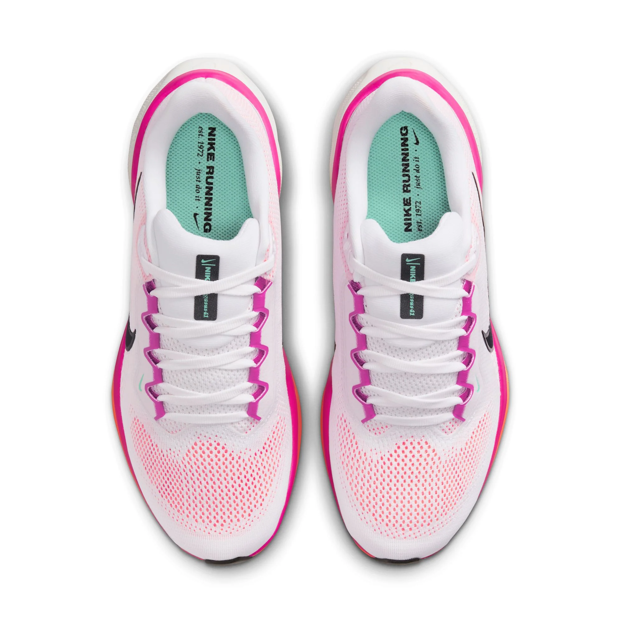 Nike Womens Pegasus 41 - White/Black/Fire Pink/Orange Pulse - Neutral - HO25 - Image 6