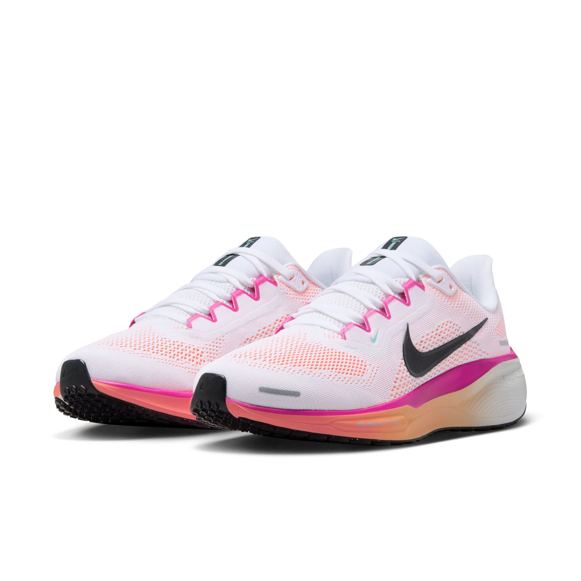 Nike Womens Pegasus 41 - White/Black/Fire Pink/Orange Pulse - Neutral - HO25 - Image 9