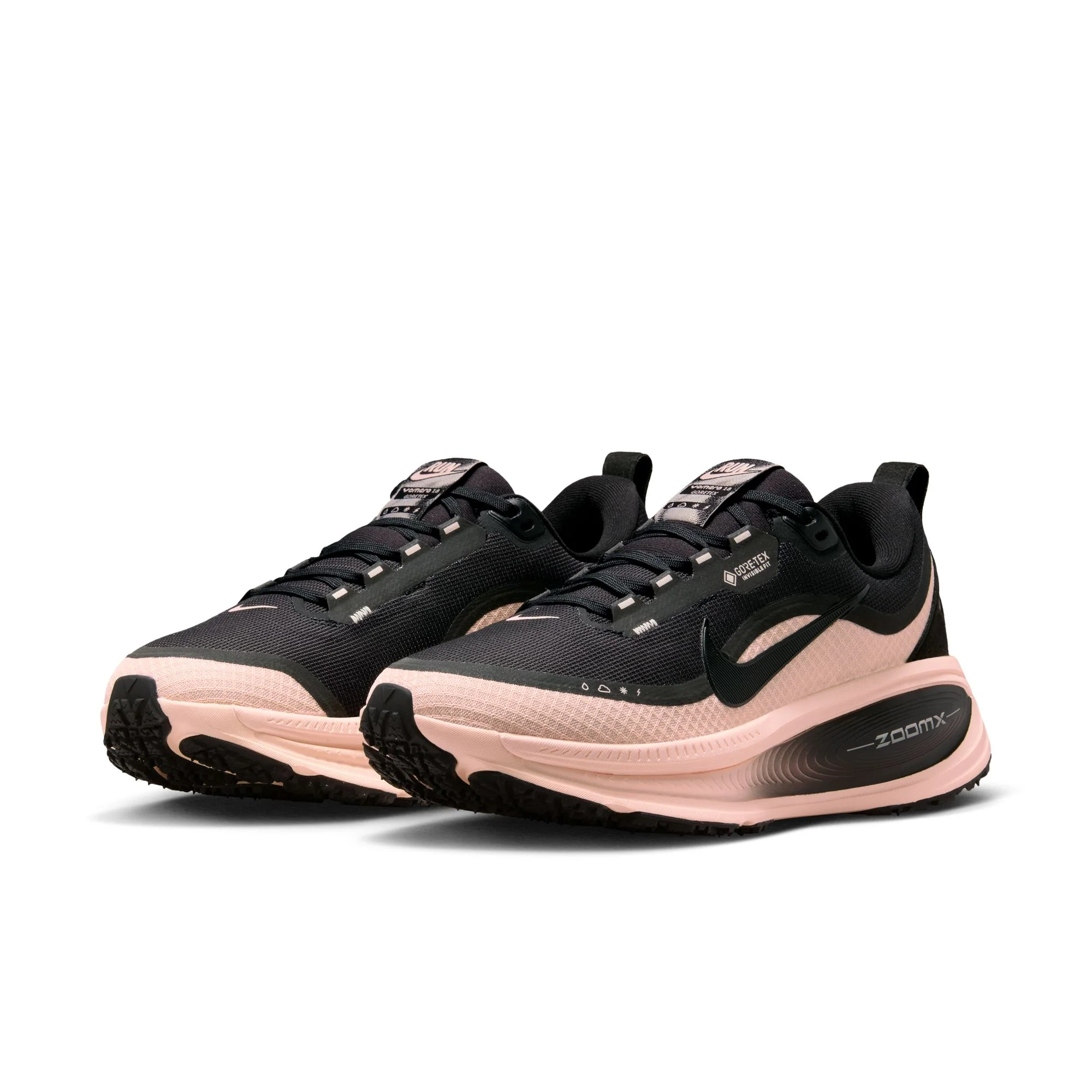 Nike Womens Vomero 18 GTX - Black/Black/Crimson Tint - Neutral - HO25 - Image 7