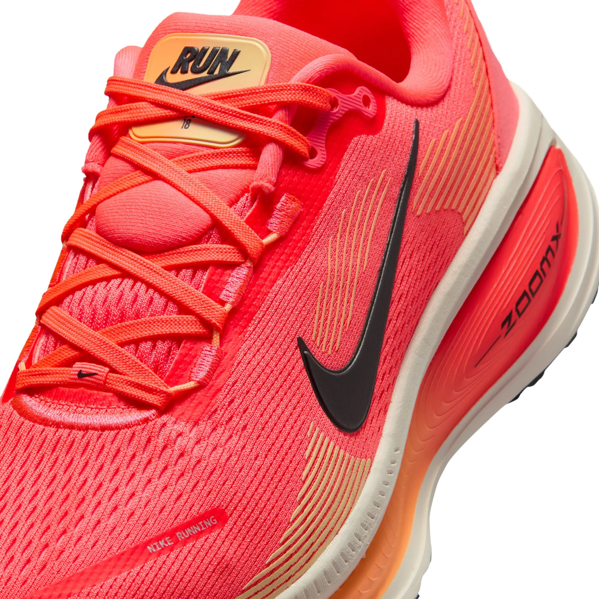Nike Womens Vomero 18 - Hot Lava/Black/Chalk/Orange Pulse - Neutral - SP26 - Image 10