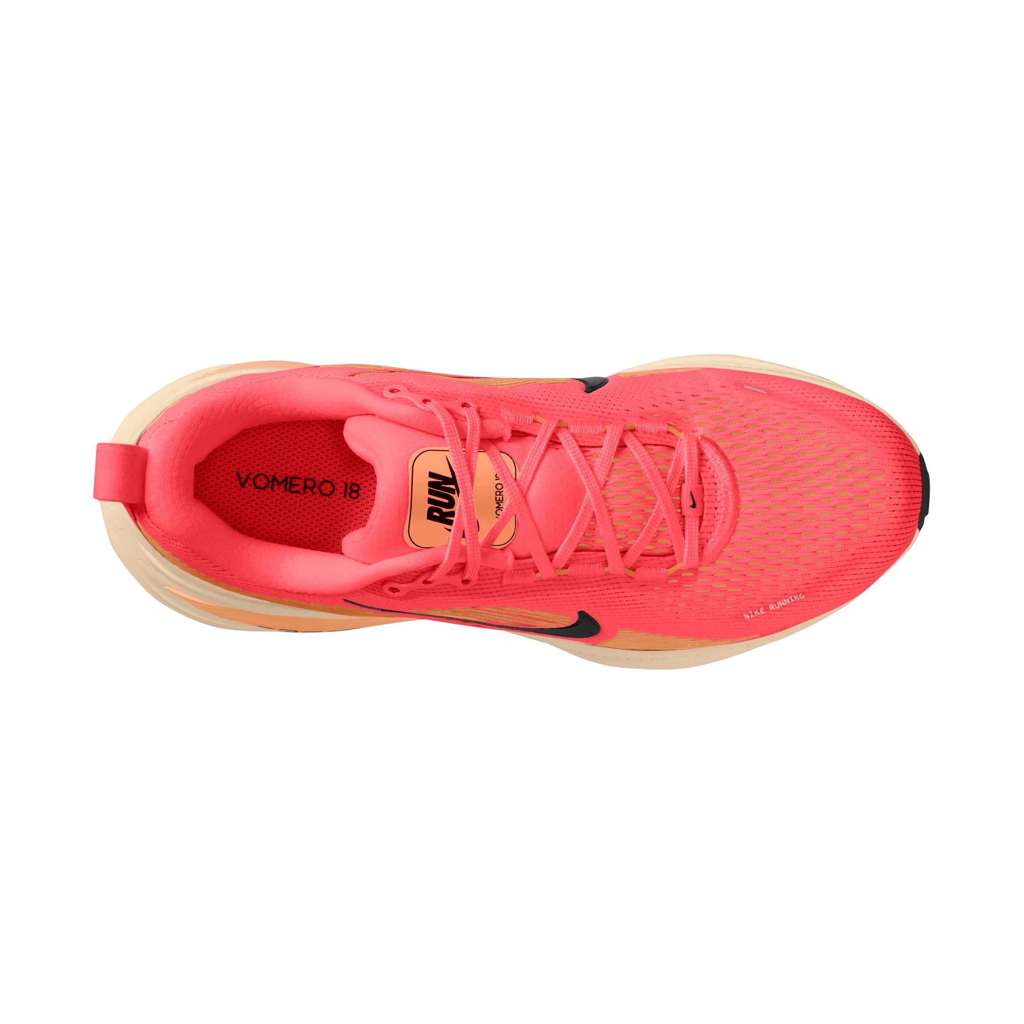Nike Womens Vomero 18 - Hot Lava/Black/Chalk/Orange Pulse - Neutral - SP26 - Image 4