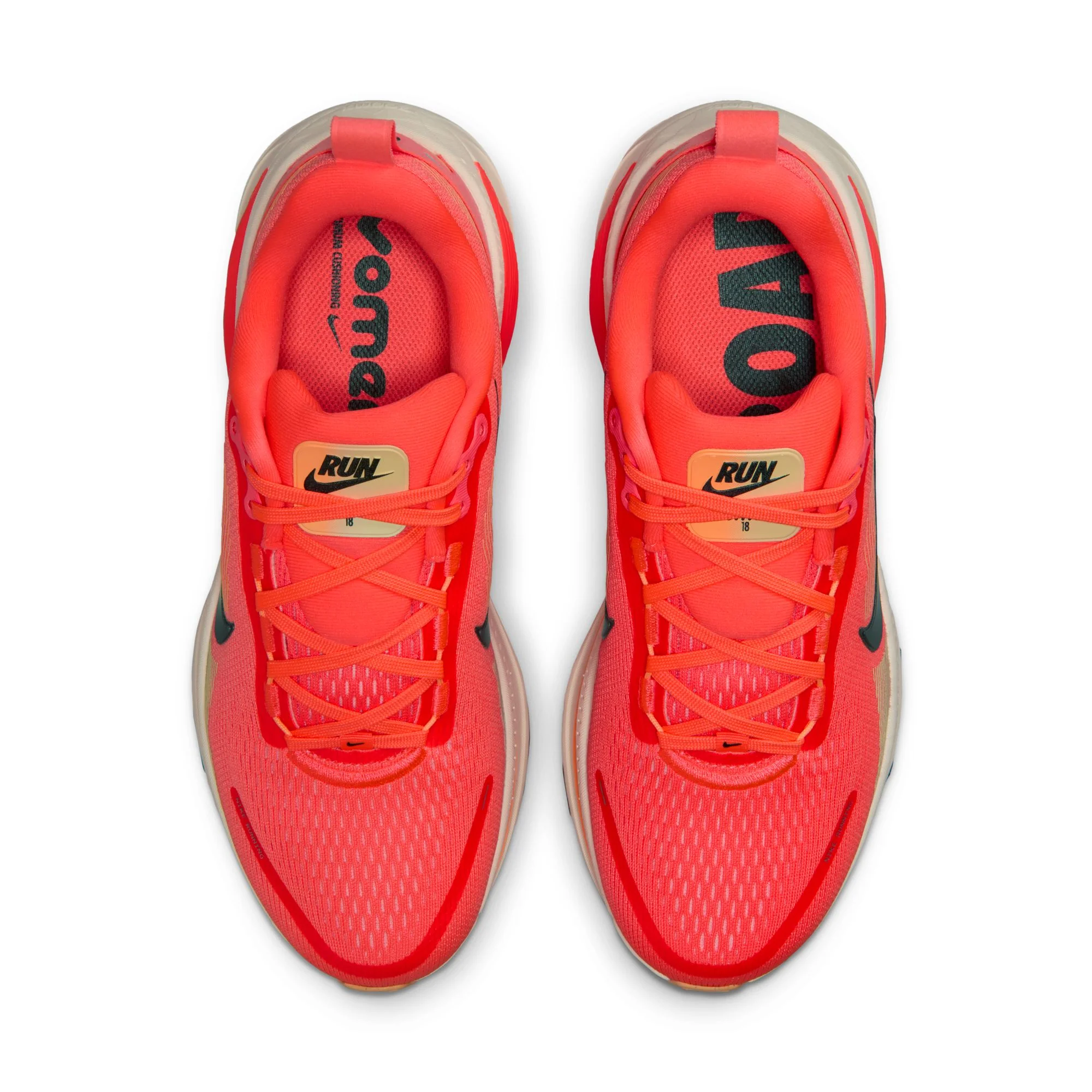 Nike Womens Vomero 18 - Hot Lava/Black/Chalk/Orange Pulse - Neutral - SP26 - Image 6
