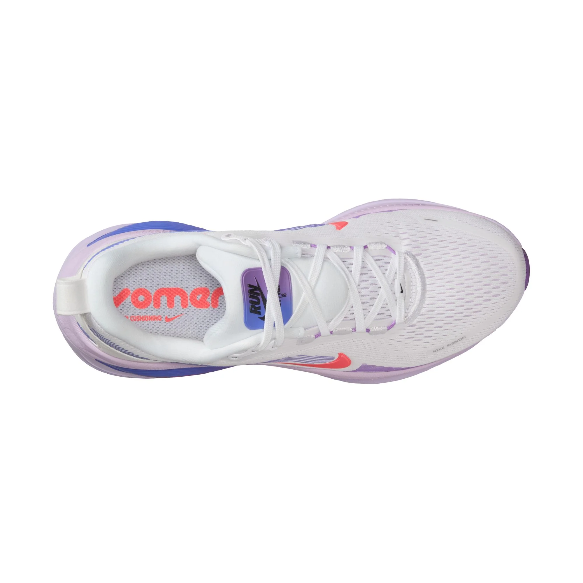 Nike Womens Vomero 18 - White/Hot Lava/Violet Mist/Sapphire - Neutral - SP26 - Image 3