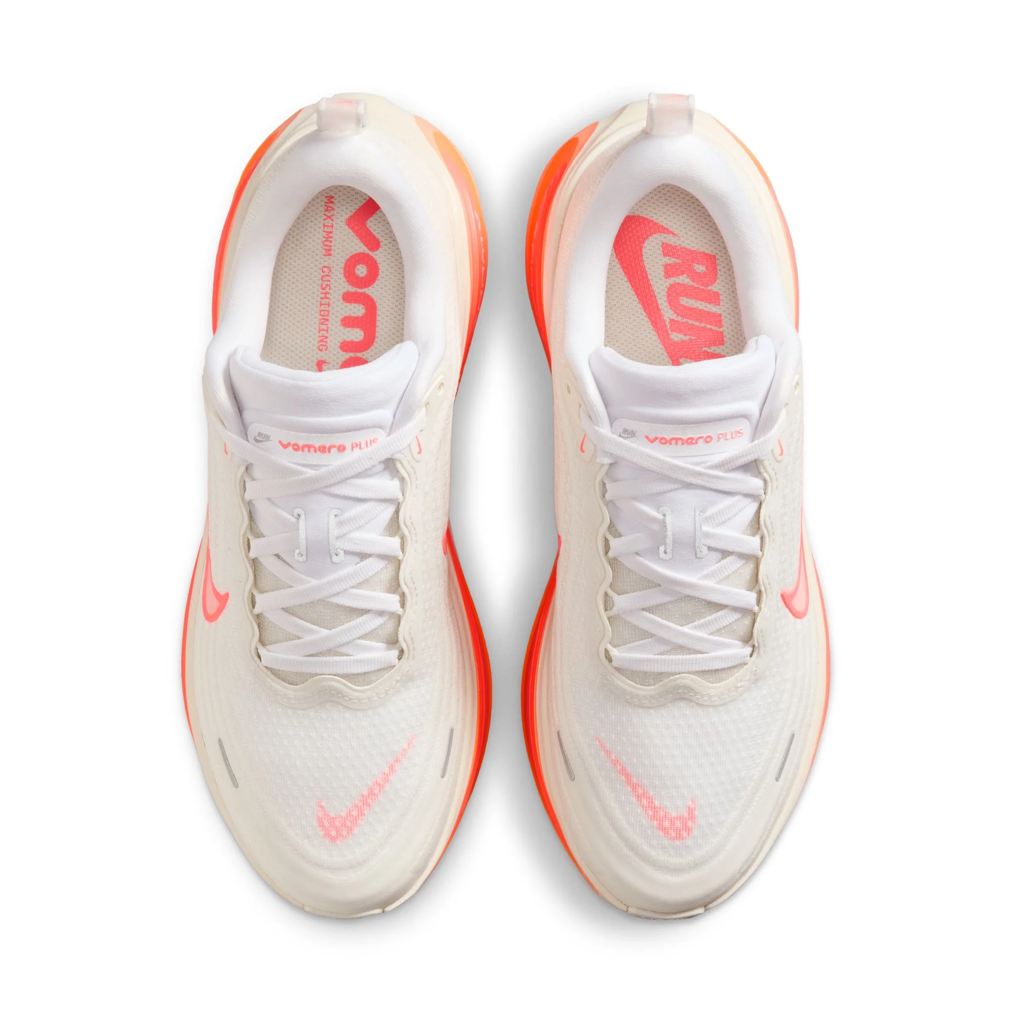 Nike Womens Vomero Plus - Sail/Hot Lava/White/Orange Pulse - Neutral - HO25 - Image 6