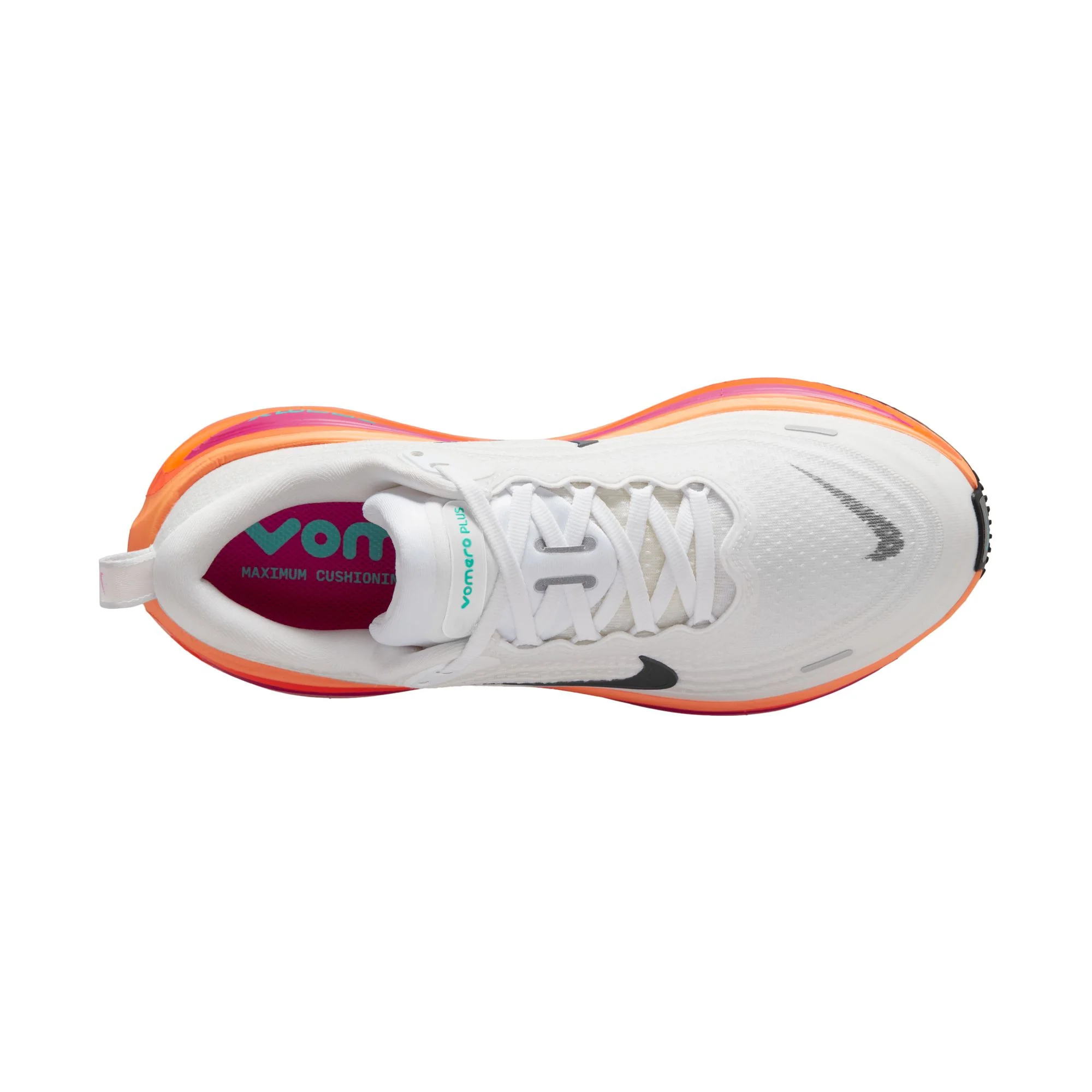 Nike Womens Vomero Plus - White/Black/Fire Pink/Hyper Crimson - Neutral - HO25 - Image 4