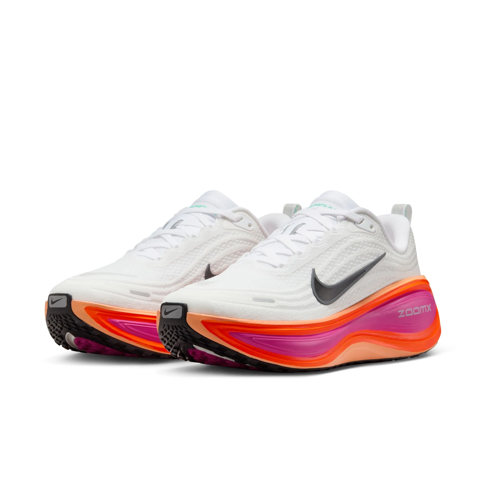 Nike Womens Vomero Plus - White/Black/Fire Pink/Hyper Crimson - Neutral - HO25 - Image 8