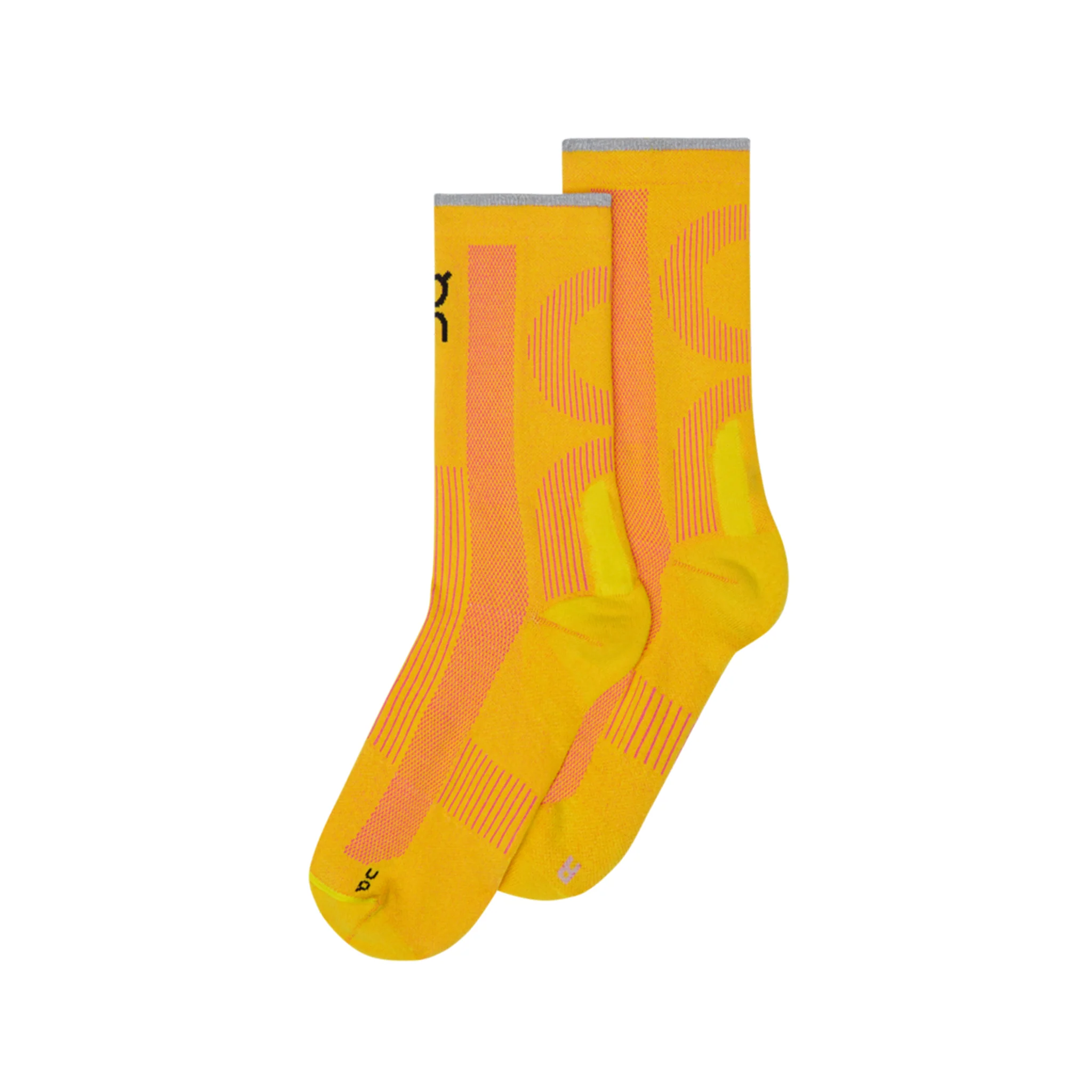 On Elite Run Sock High Unisex - Limelight/ Pink
