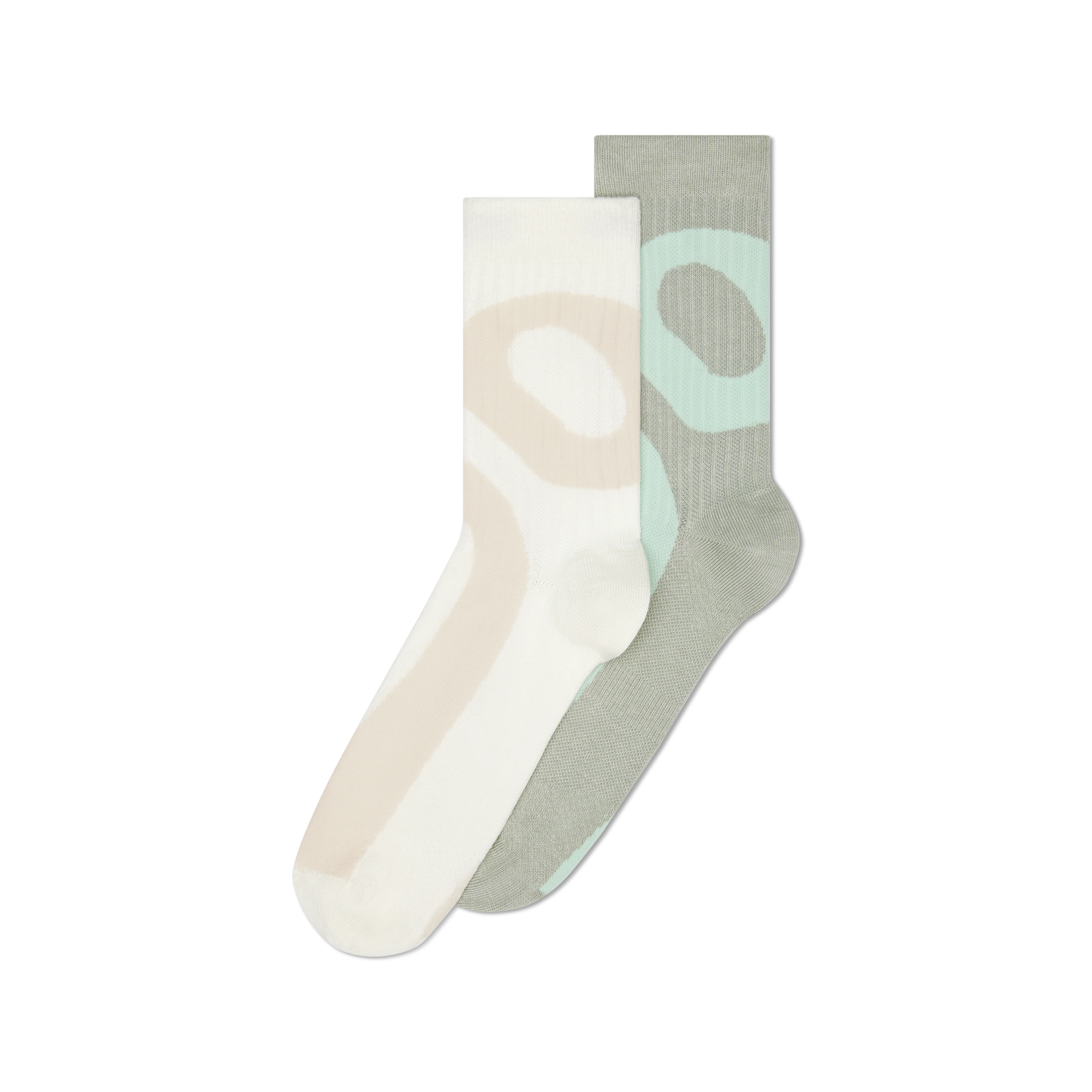 On Liquid Logo Sock High 2-Pack Unisex - Ivory/Tin