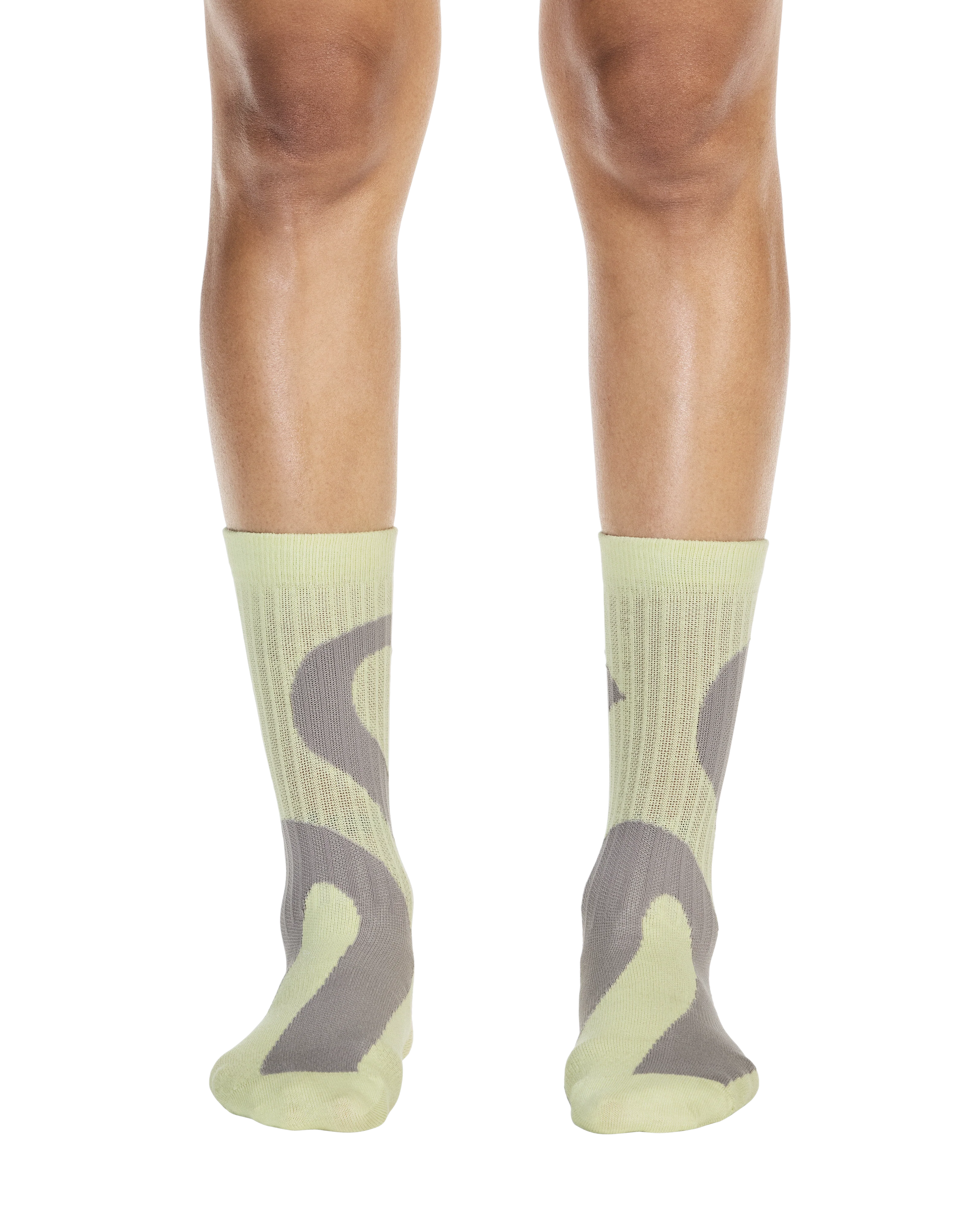 On Liquid Logo Sock High 2-Pack Unisex - Zinc/Linen - Image 2