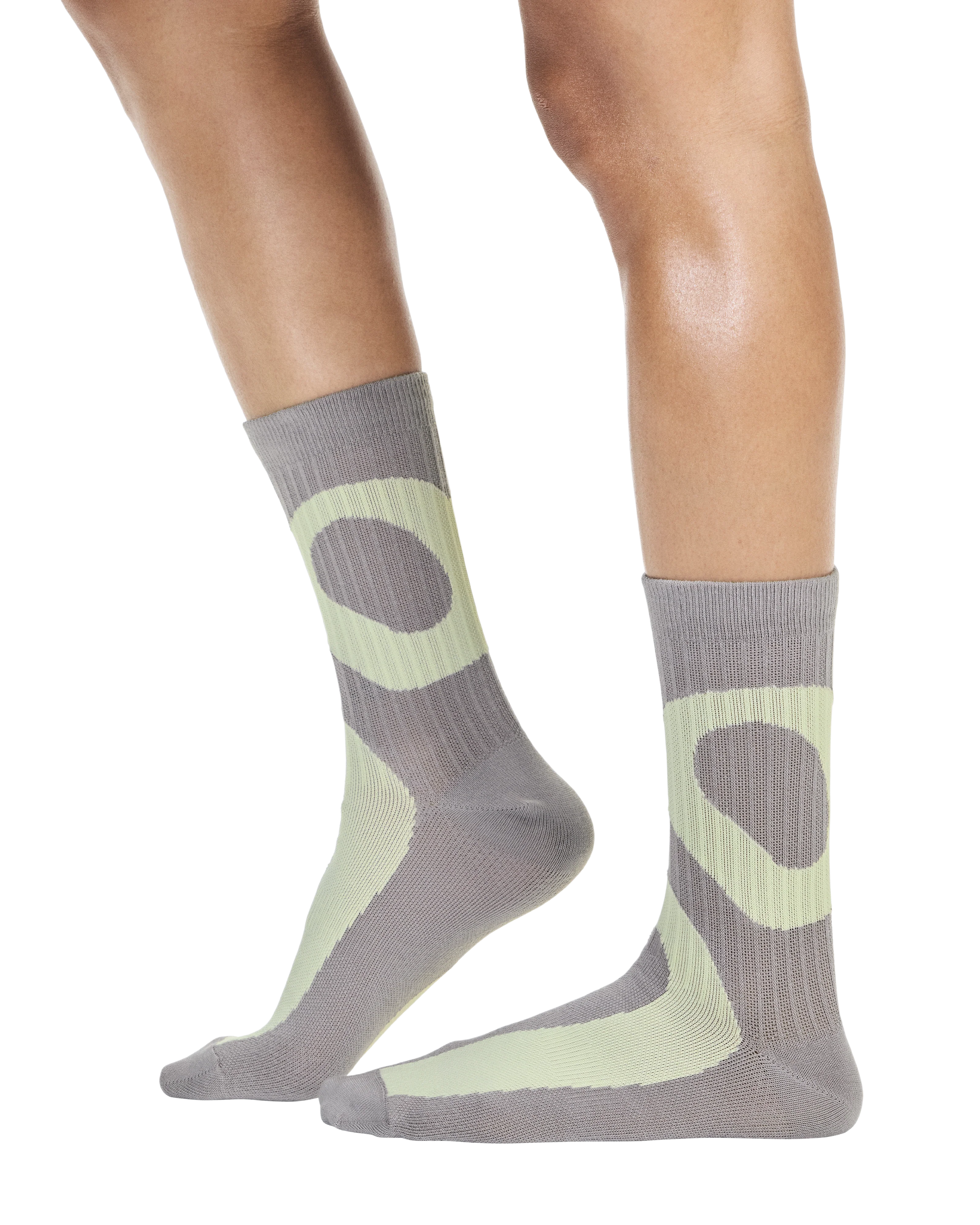On Liquid Logo Sock High 2-Pack Unisex - Zinc/Linen - Image 3
