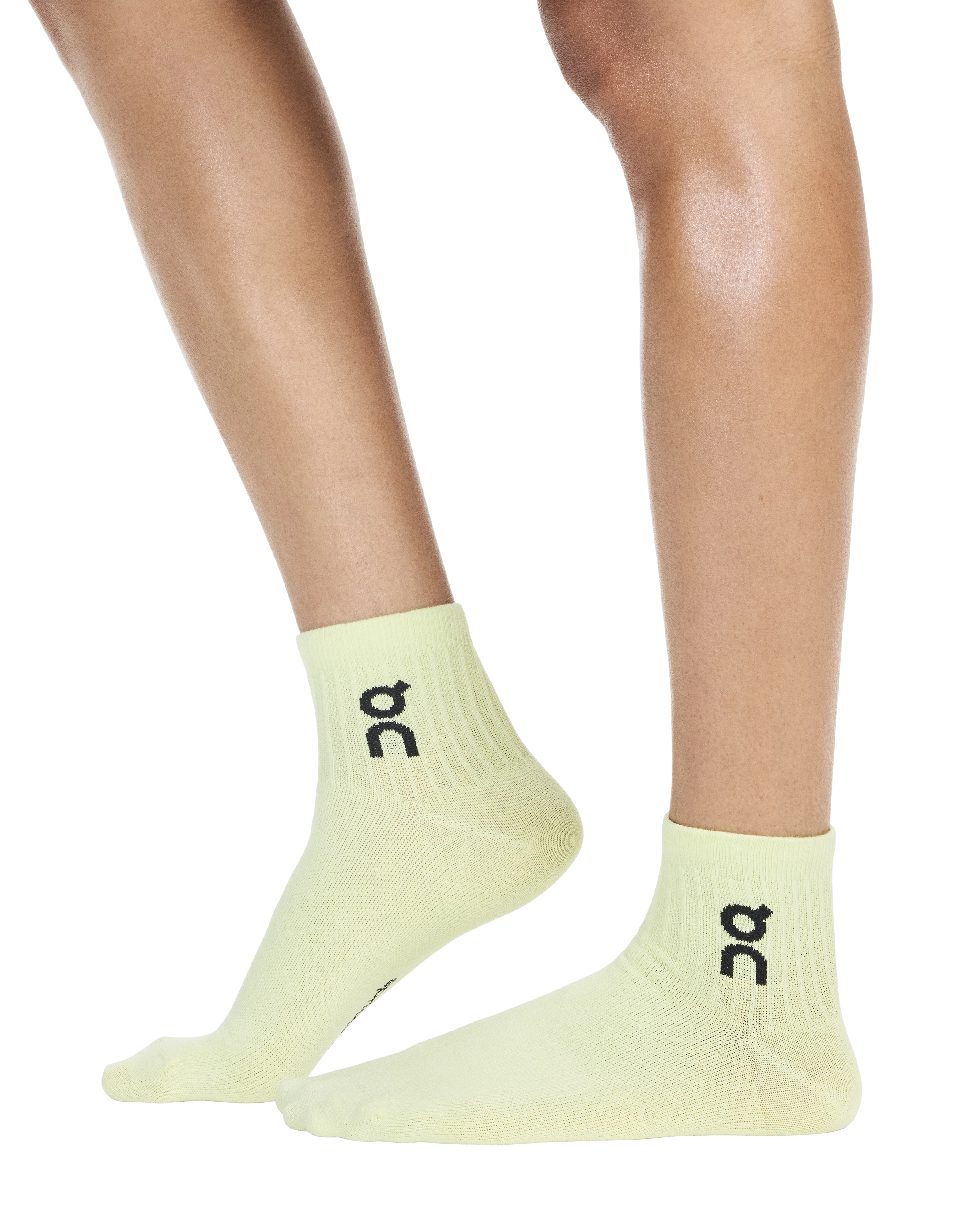 On Logo Sock Mid 3-Pack Unisex - Lemonade/Tin - Image 3