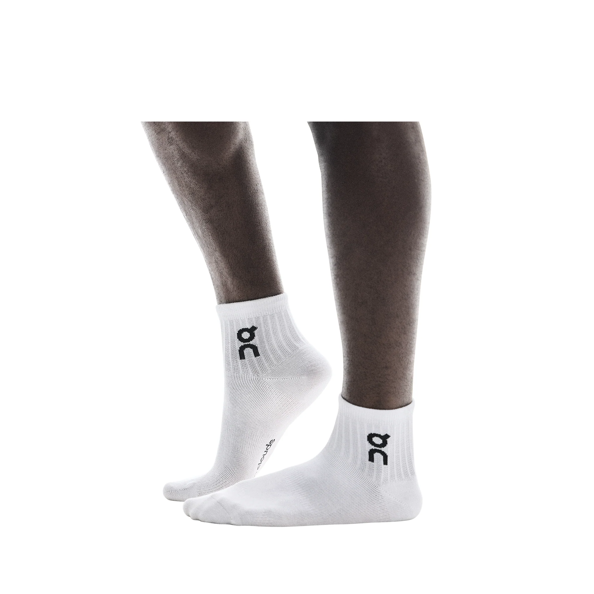 On Logo Sock Mid 3-Pack Unisex - White - Image 2