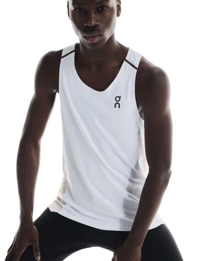 ON Mens Performance Tank - White/Silver - SS26 - Image 5