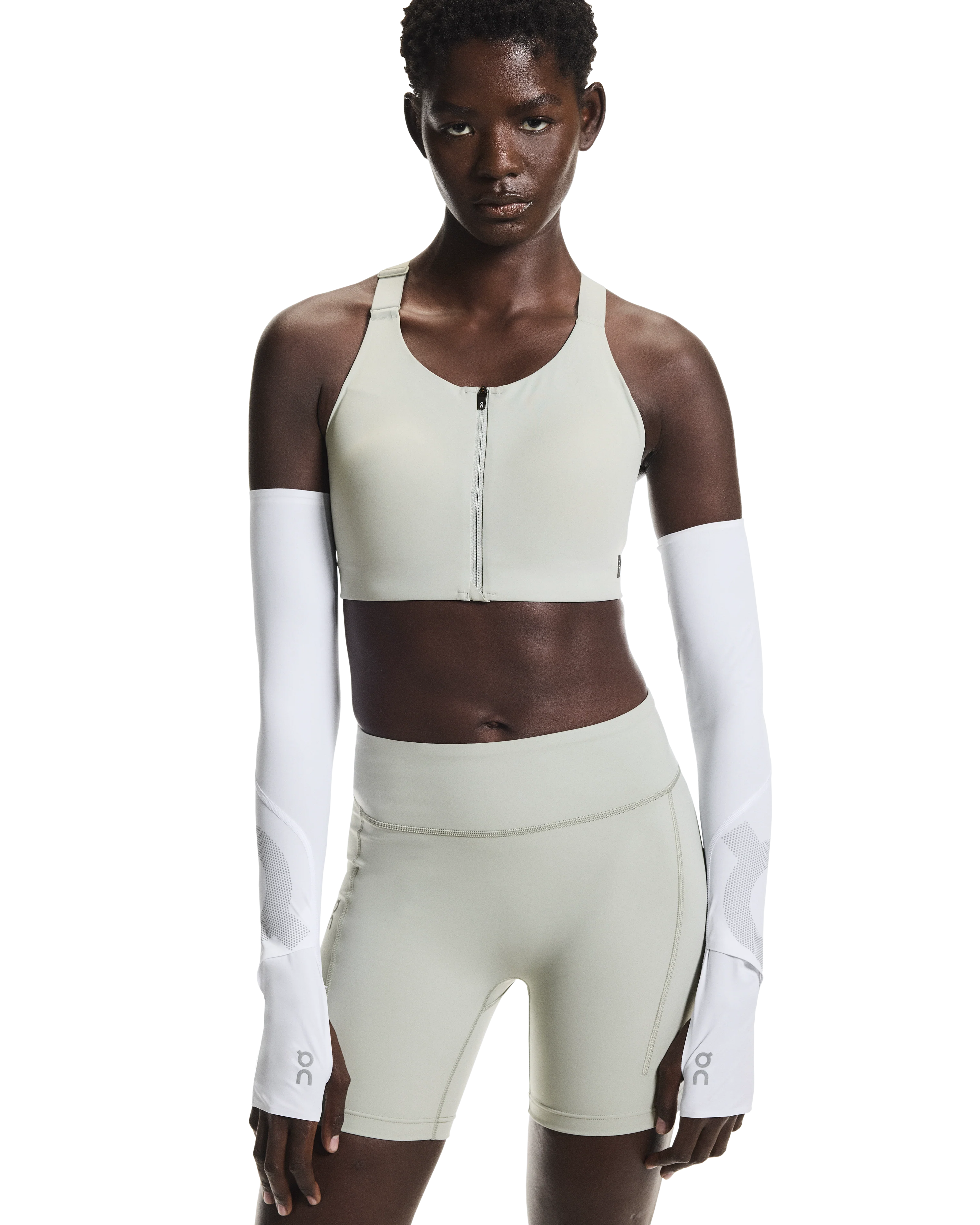ON Solar Arm Sleeves Unisex - White - Image 2