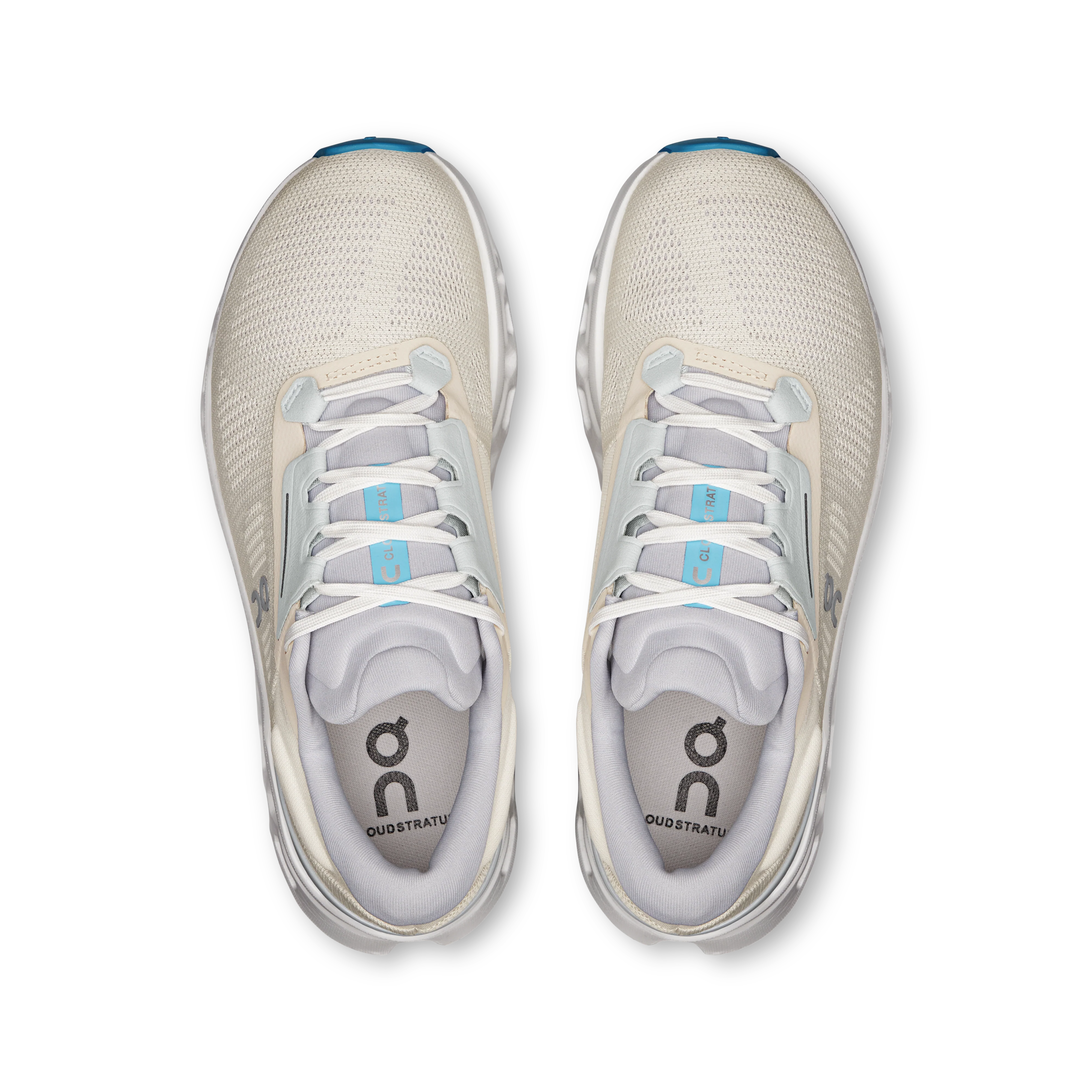 ON Womens Cloudstratus 3 - Cream/Arctic - SS25 - Image 3