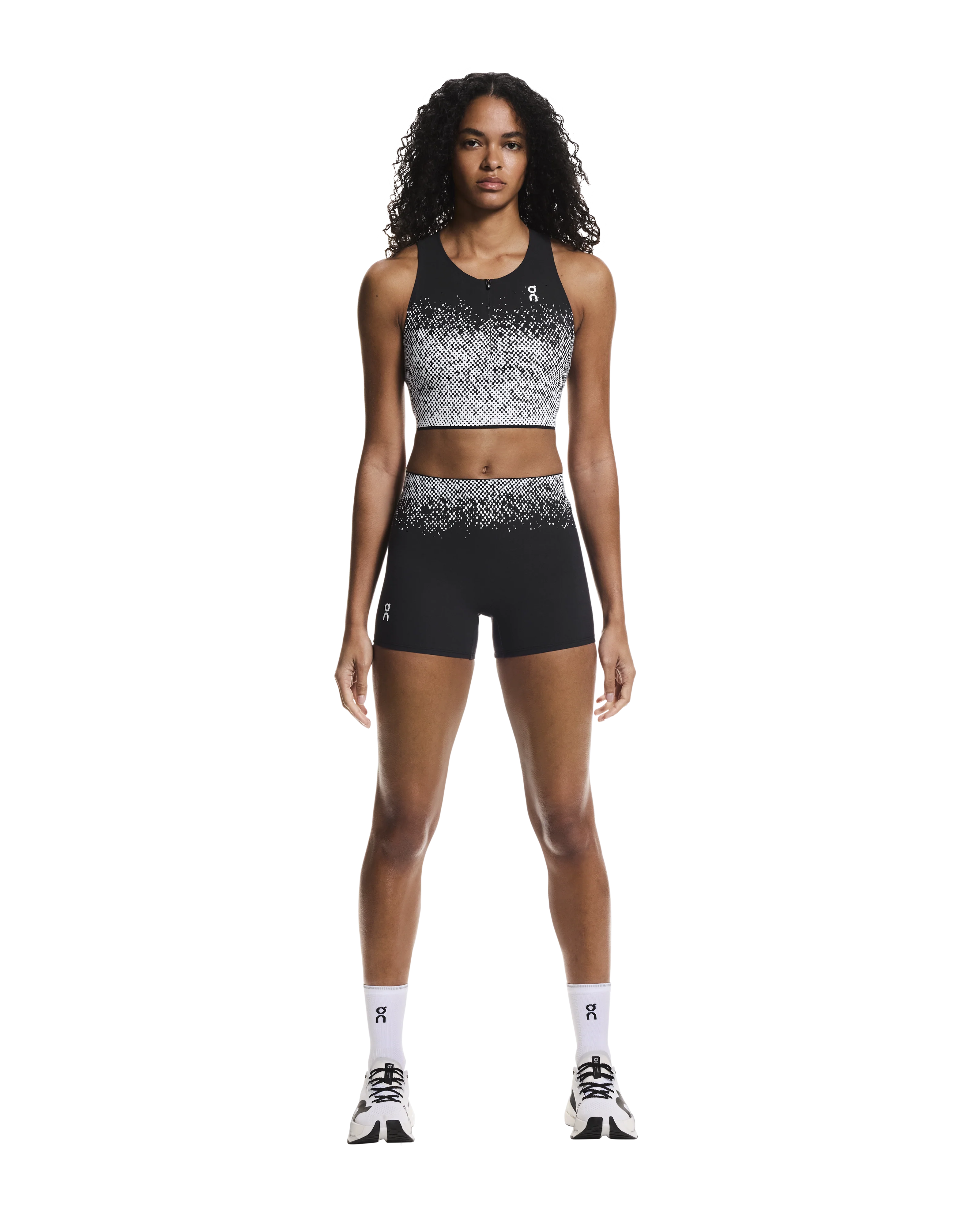 ON Womens Zero Short Tights - Black/White - SS26 - Image 2
