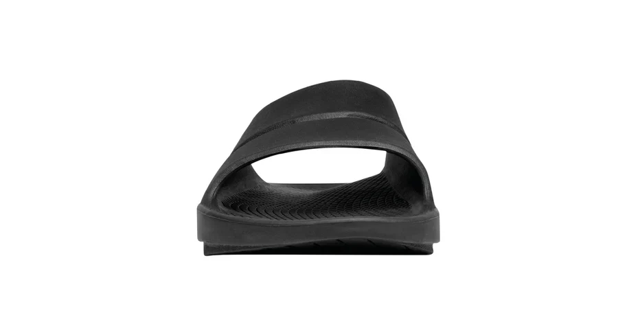 Oofos OOahh Unisex Recovery Slide - Black - Image 5