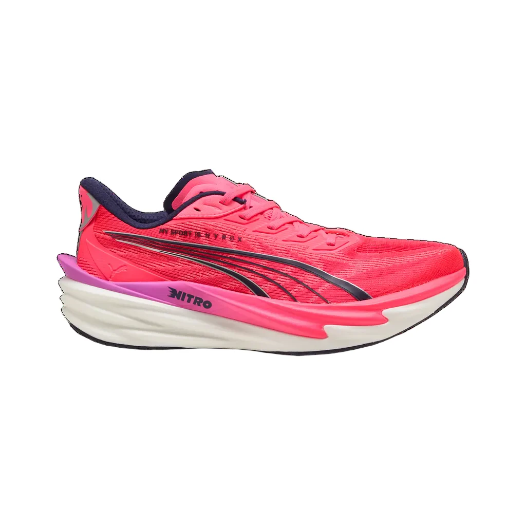 Puma Mens Deviate NITRO 4 x HYROX - Puma White/Electric Orchid/Pure Pink - Neutral - SS26 - Image 3
