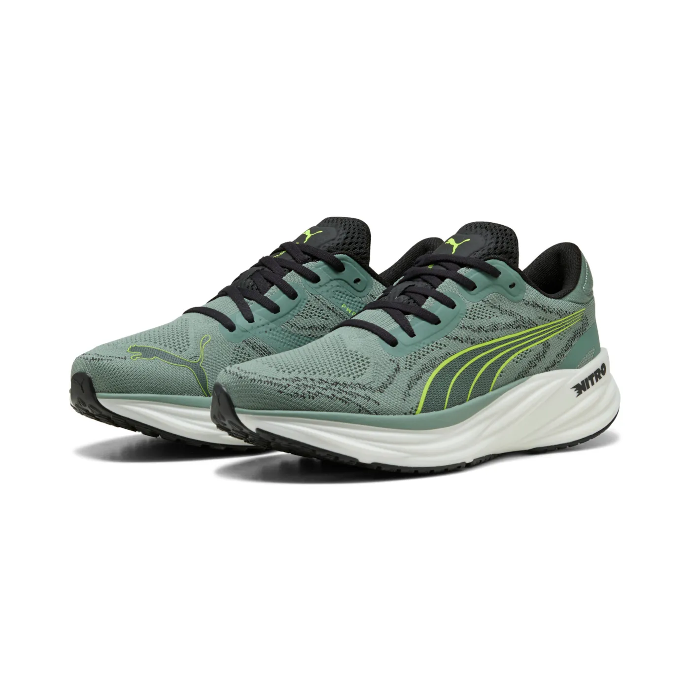 Puma Mens Magnify NITRO 2 - Green Moon/Yellow Alert - Neutral - SS25 - Image 4