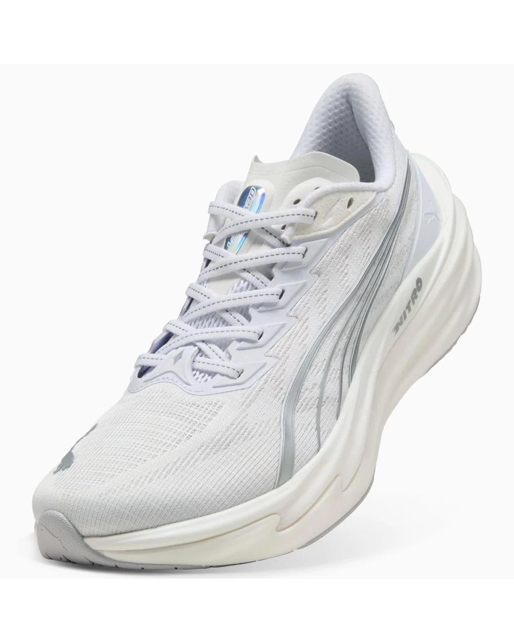 Puma Mens Deviate NITRO 4 - Puma White/Feather Gray - Neutral - SS26 - Image 4