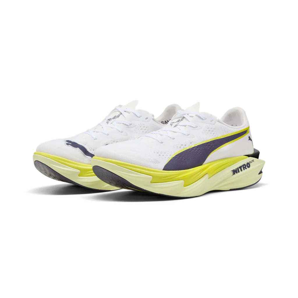 Puma Womens Deviate NITRO Elite 4 - Puma White/Apple Spritz/Lux Lime - Neutral - SS26 - Image 3