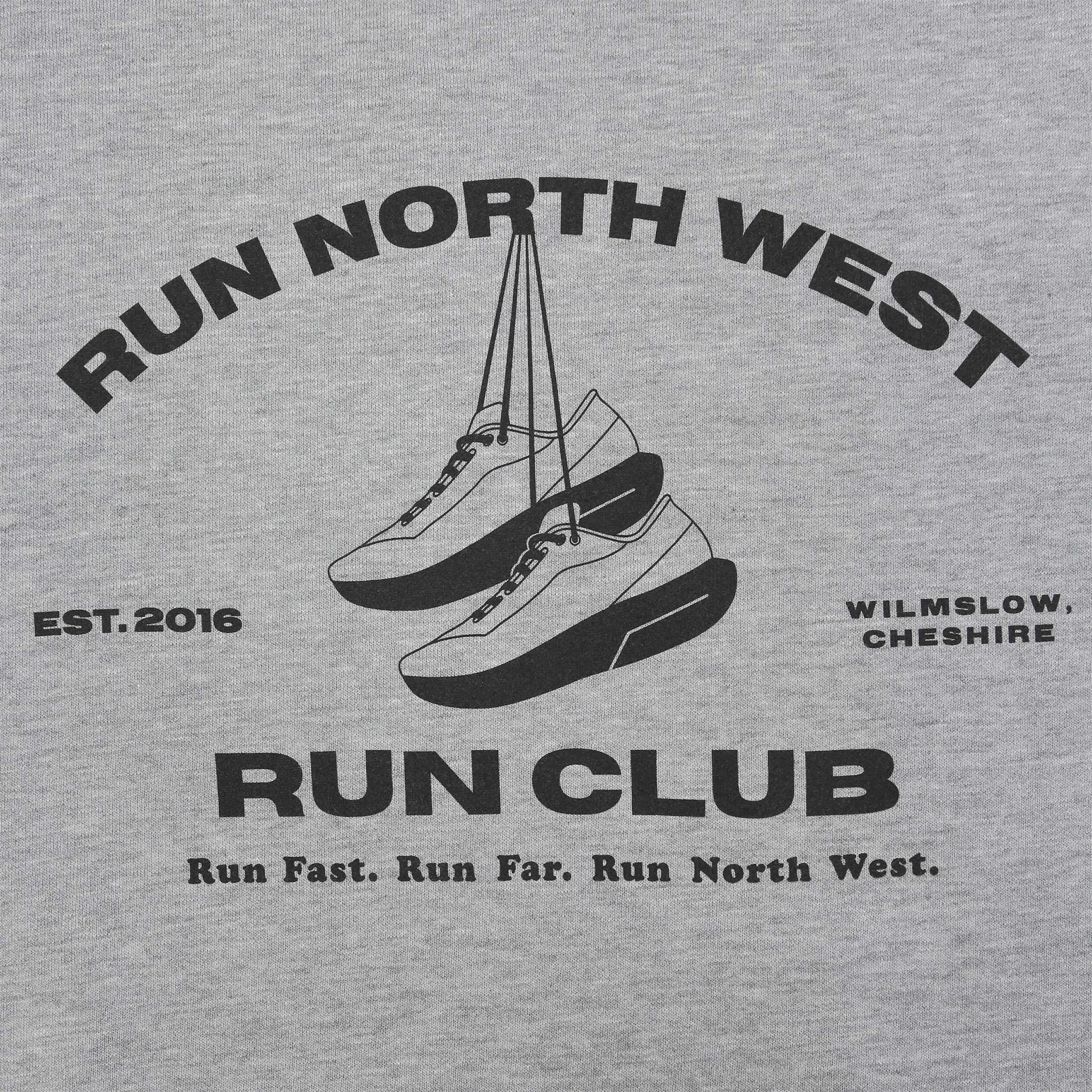RNW Run Club Hoodie - Grey Marl - Image 4